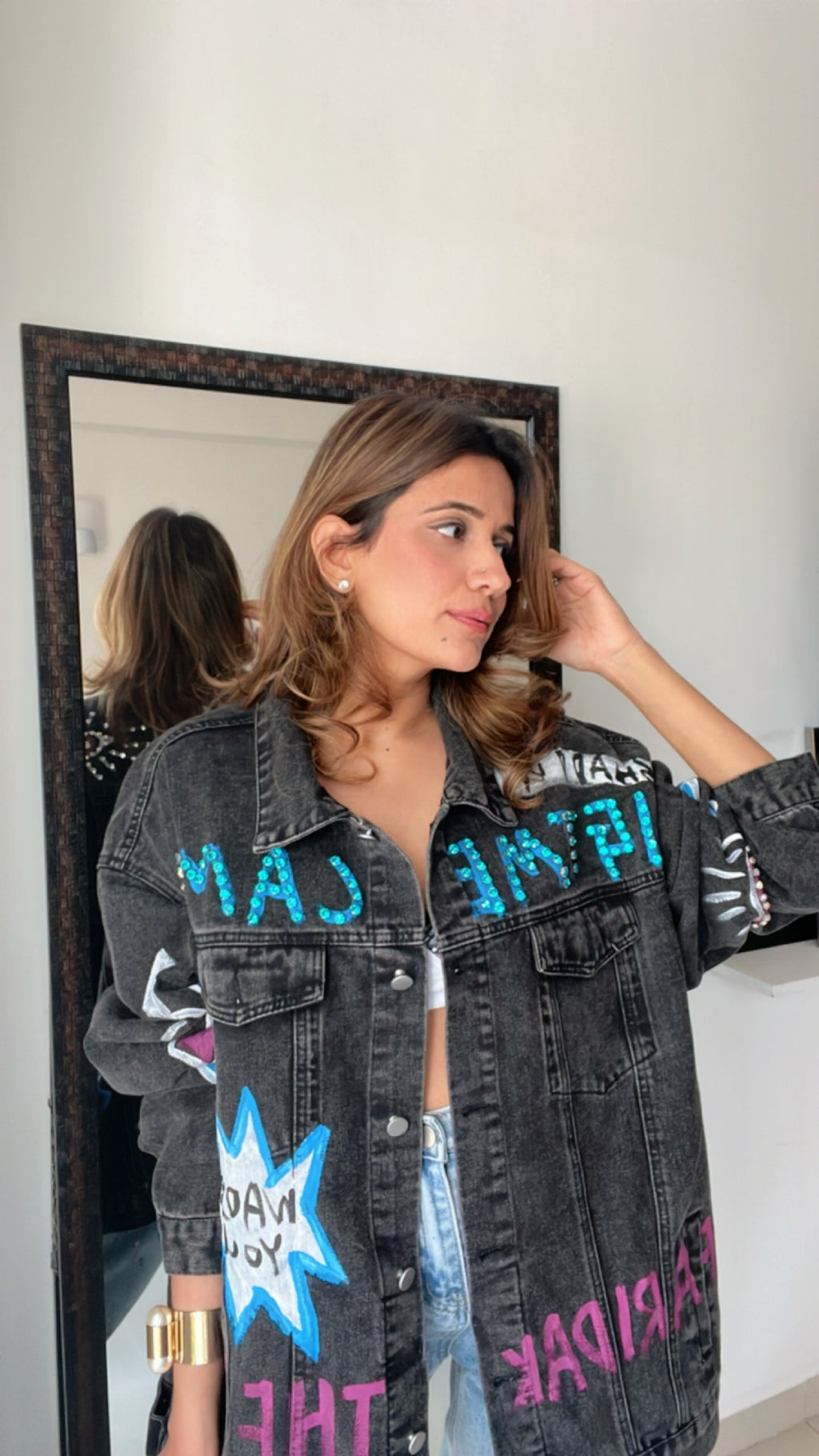 Black Oversized Denim Jacket