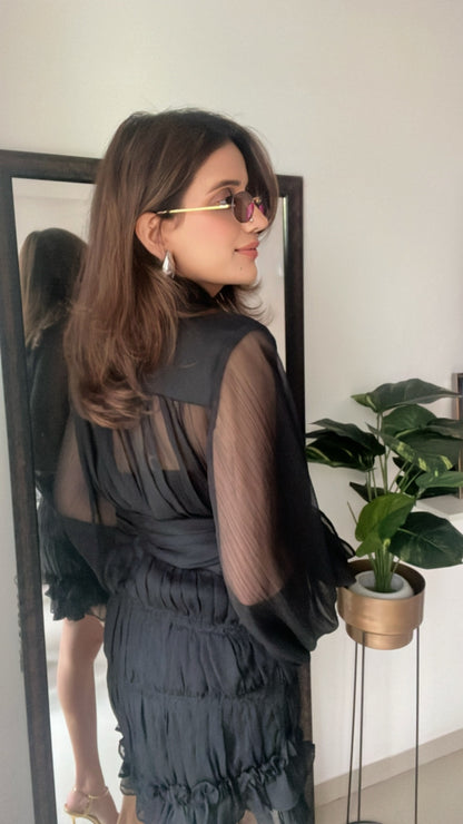 Buttoned Rouge Dress