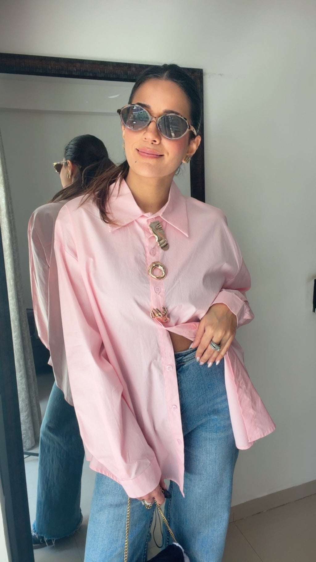 Statement Button-Down Poplin Shirt
