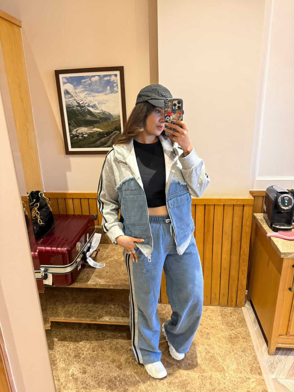 Grey Denim Fall Lounge Set