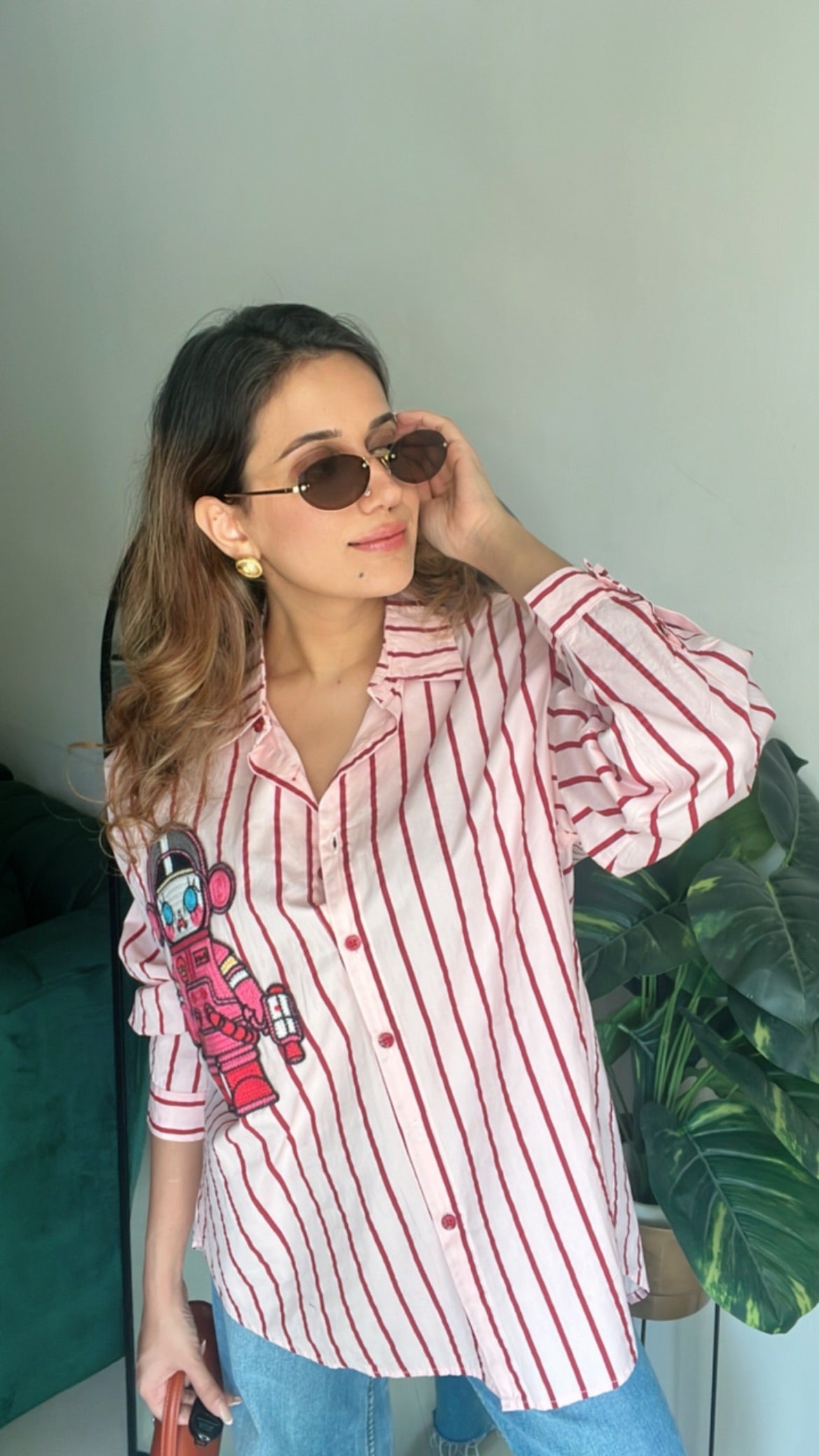 Graphic Poplin Stripe Shirt