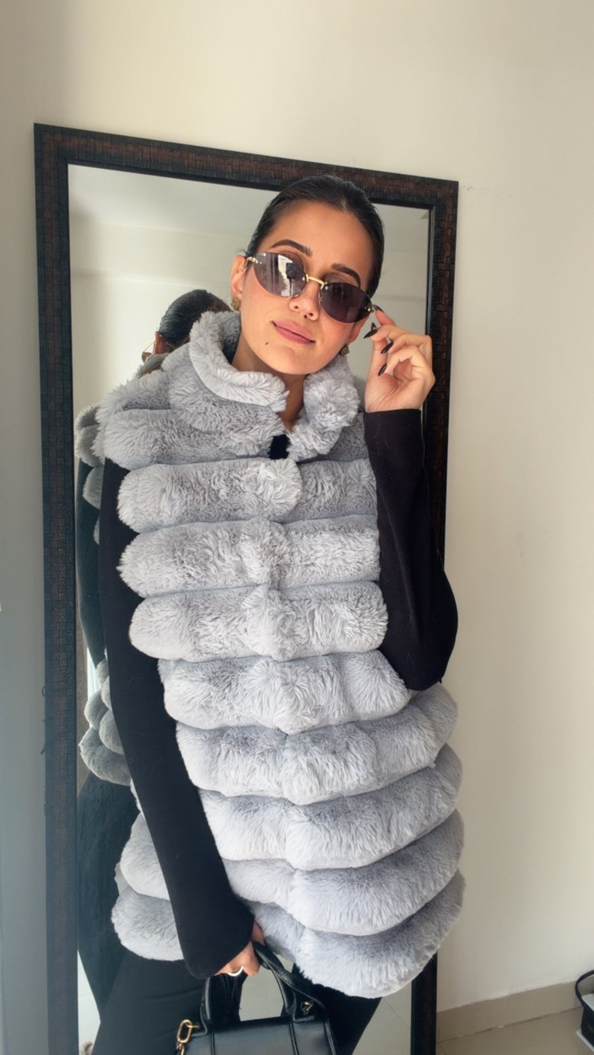 Luxe Bubble Faux Fur Fall Vest