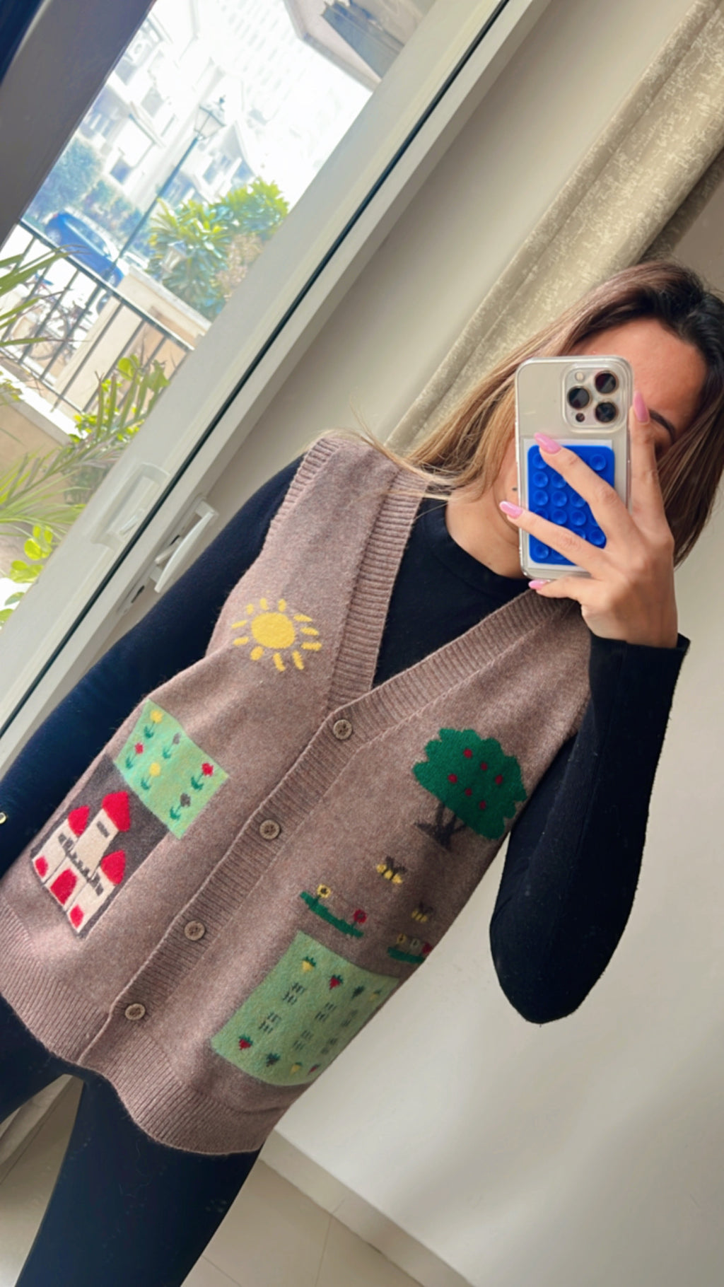 Knit Cut Sleeves Fall Vest