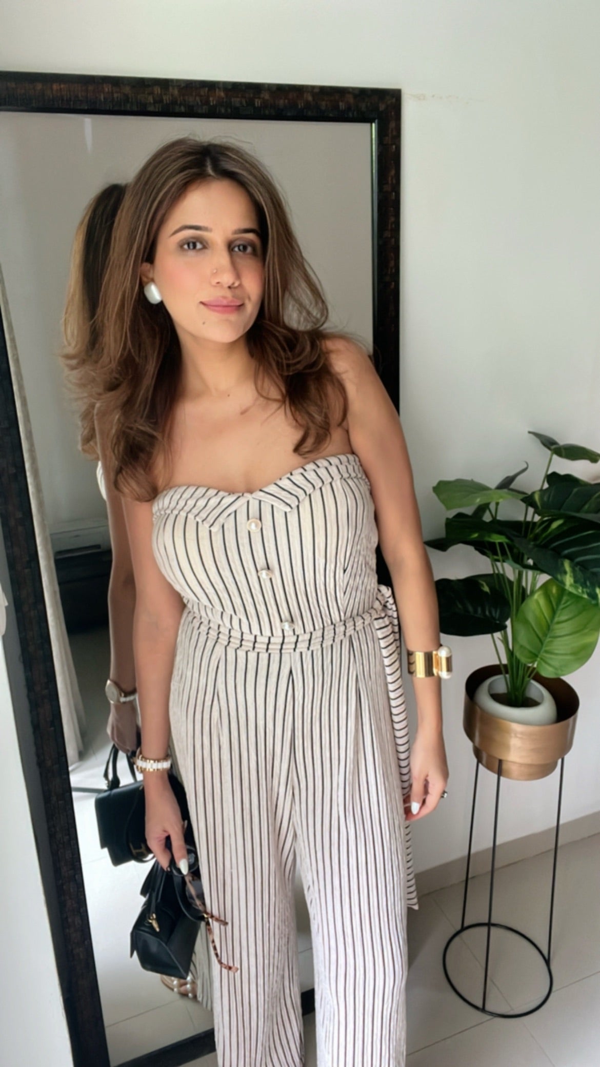 Stripe Tube Jumpsuit