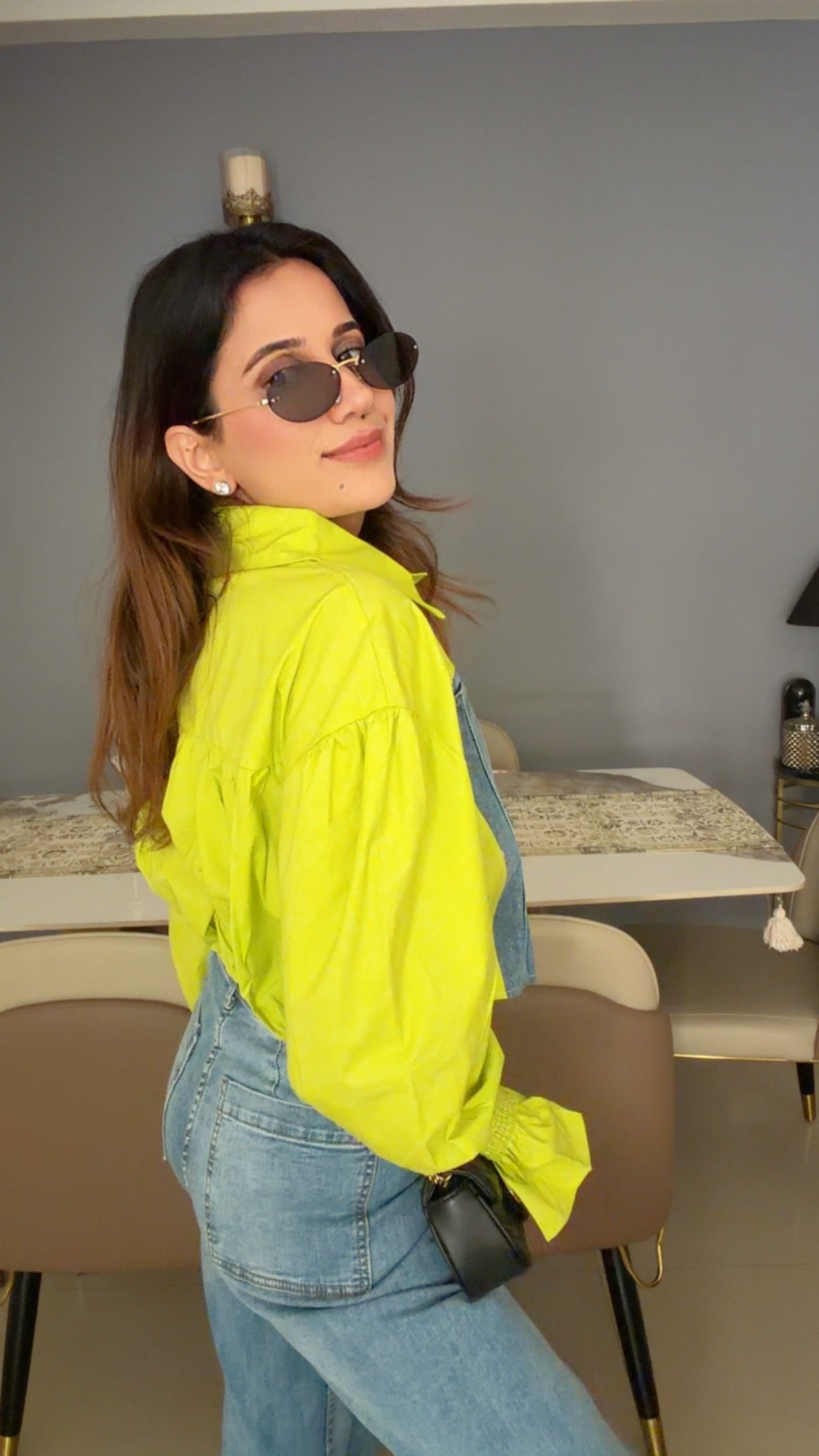 Crop Denim Corset Inspo Poplin Shirt