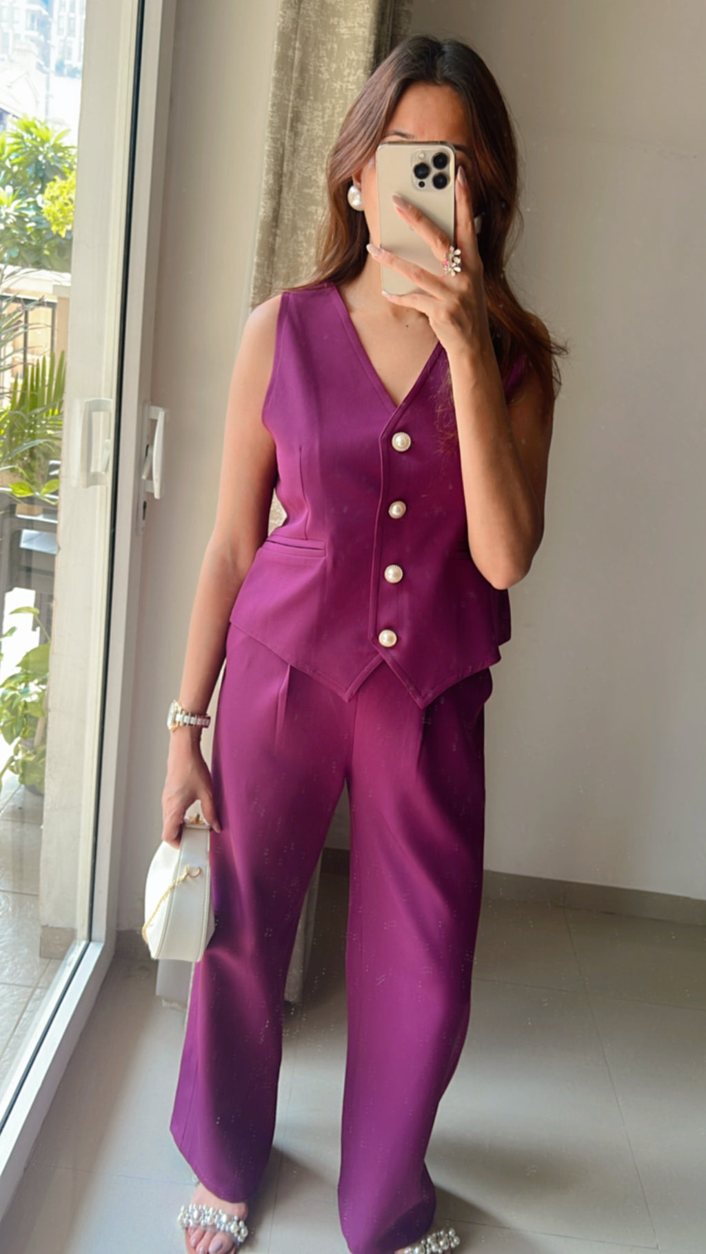 Solid Waist coat Co-ord