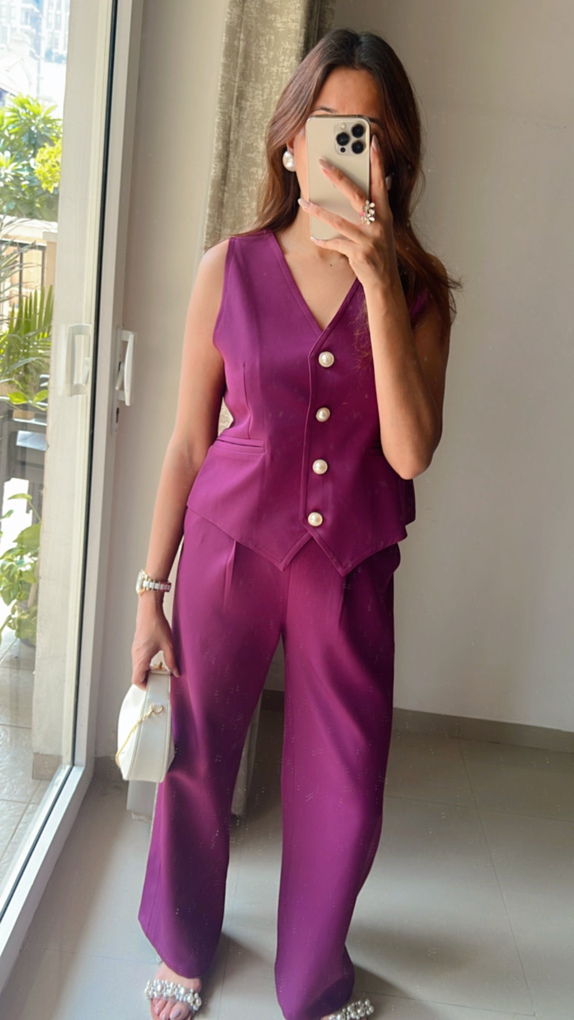 Solid Waist coat Co-ord