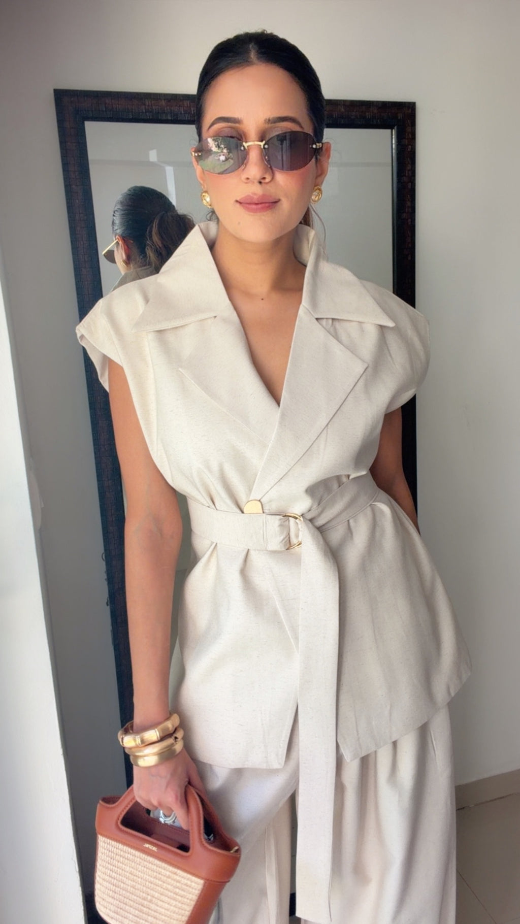 Elevated Luxe Belted Ensemble Co-ord Set