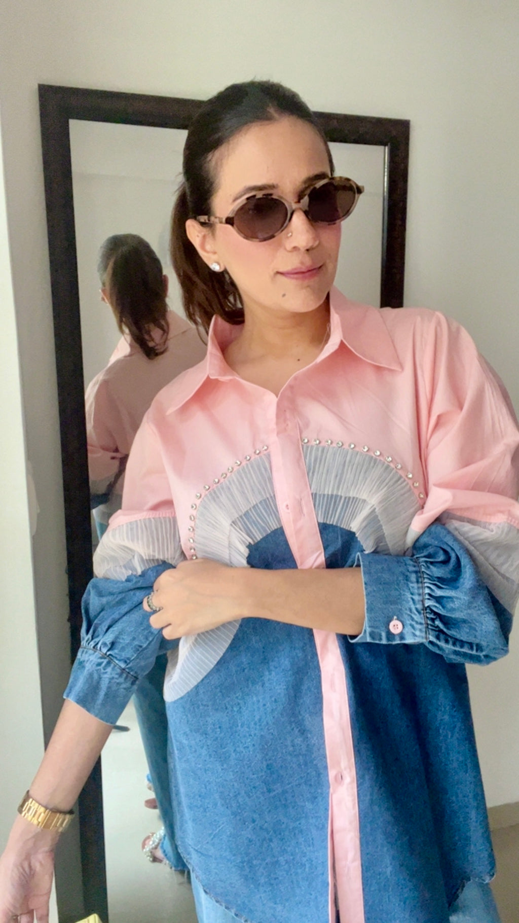 Studded Poplin Shirt