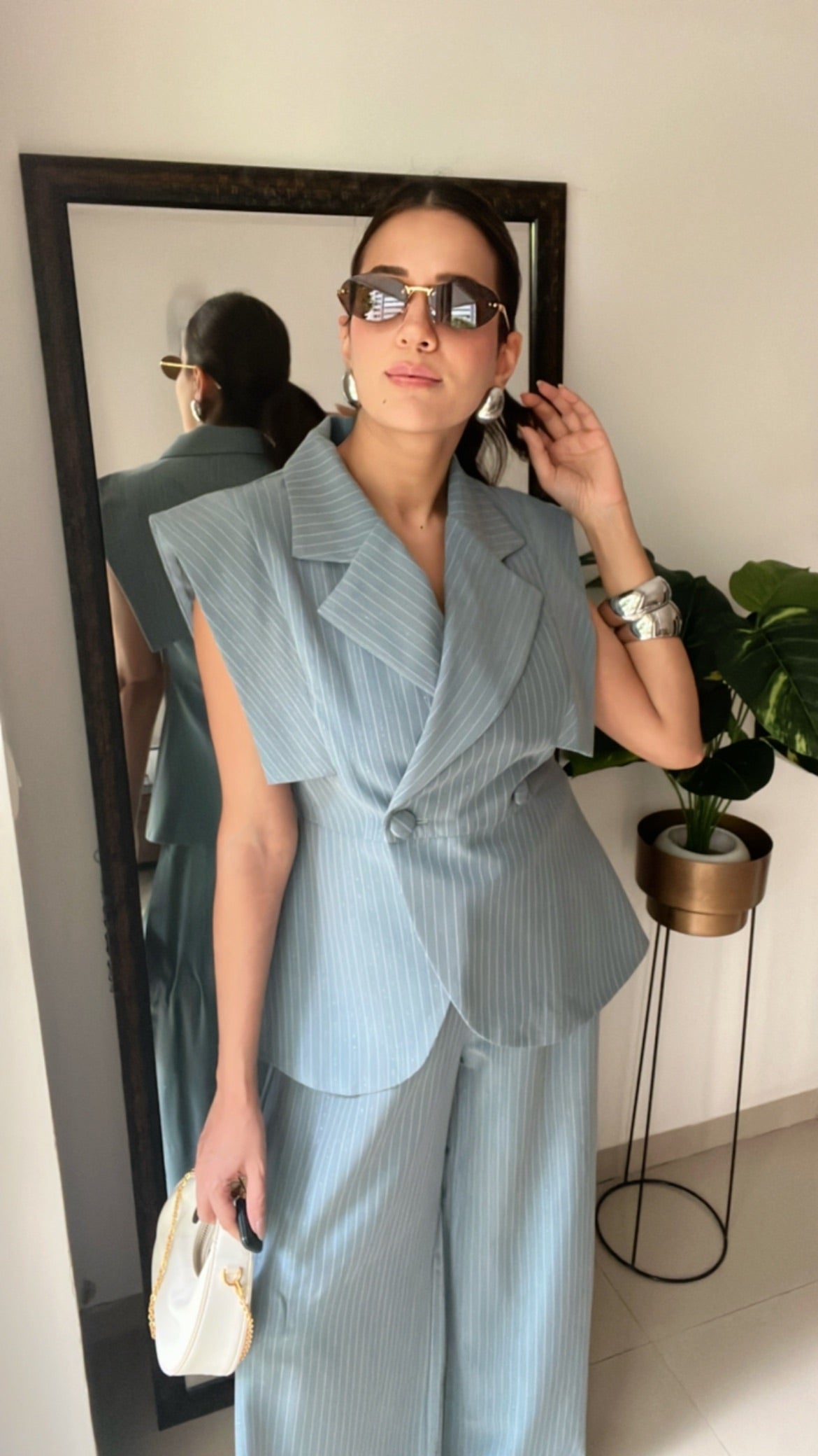 Double Breasted Pinstripe Co-ord
