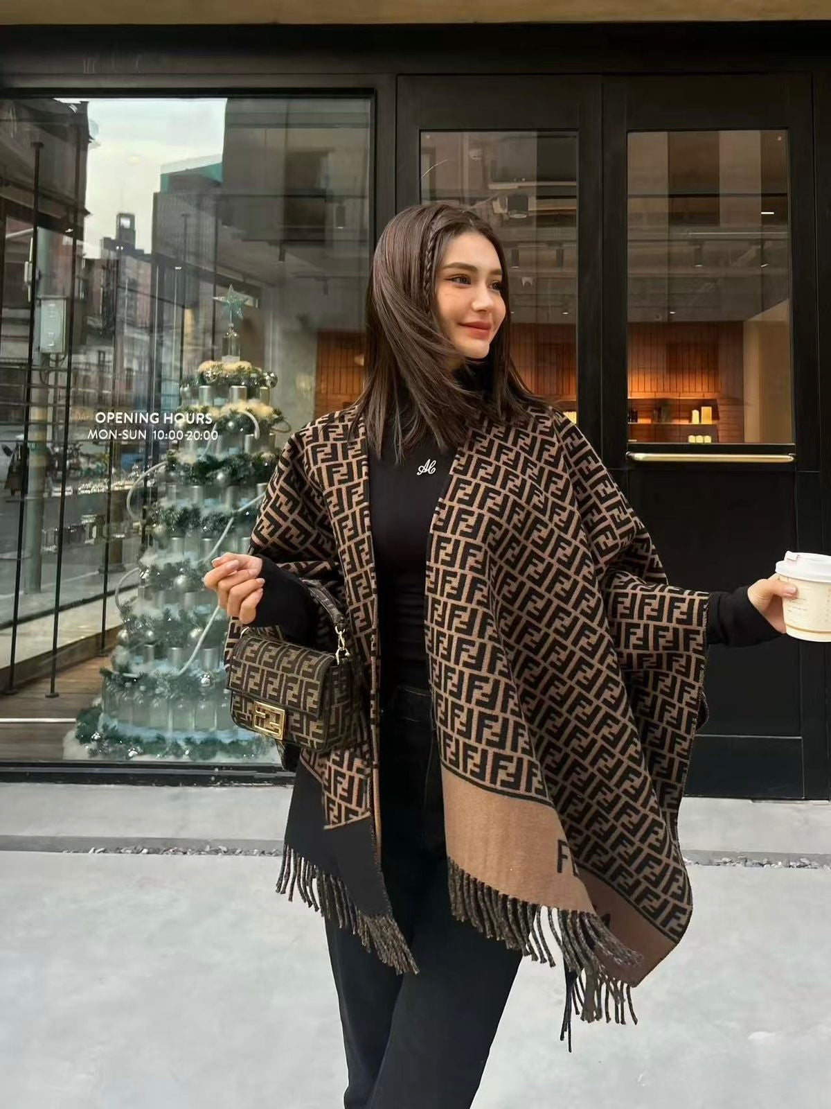 Classic Brown Fall Cape Spread