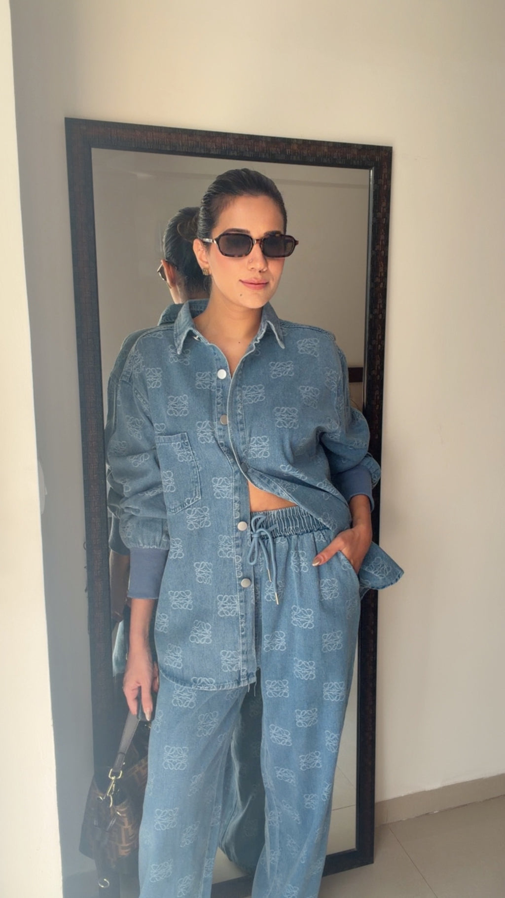 Denim Draw String Co-ord Set