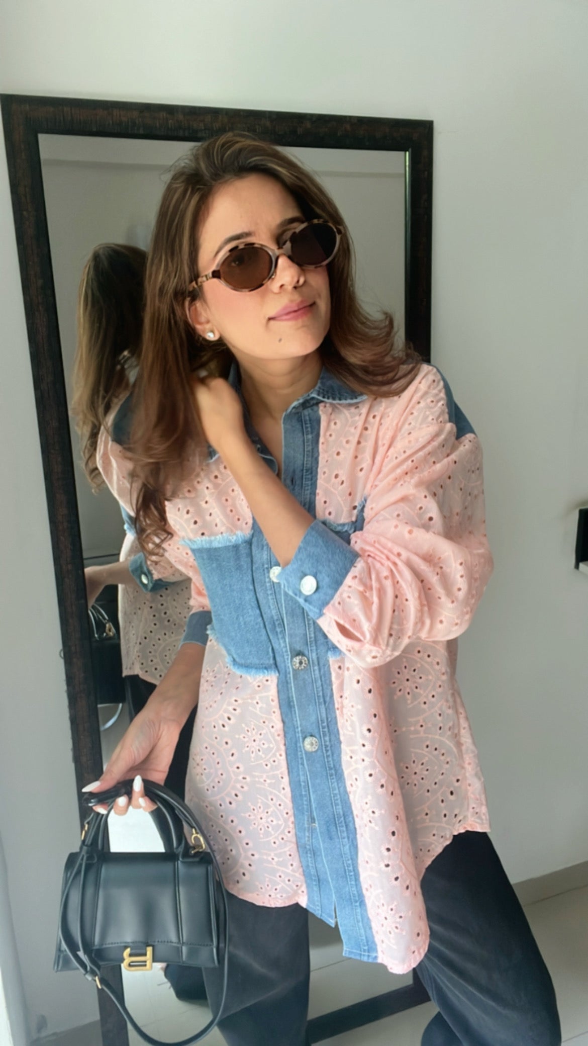 Denim Contrast Poplin Shirt