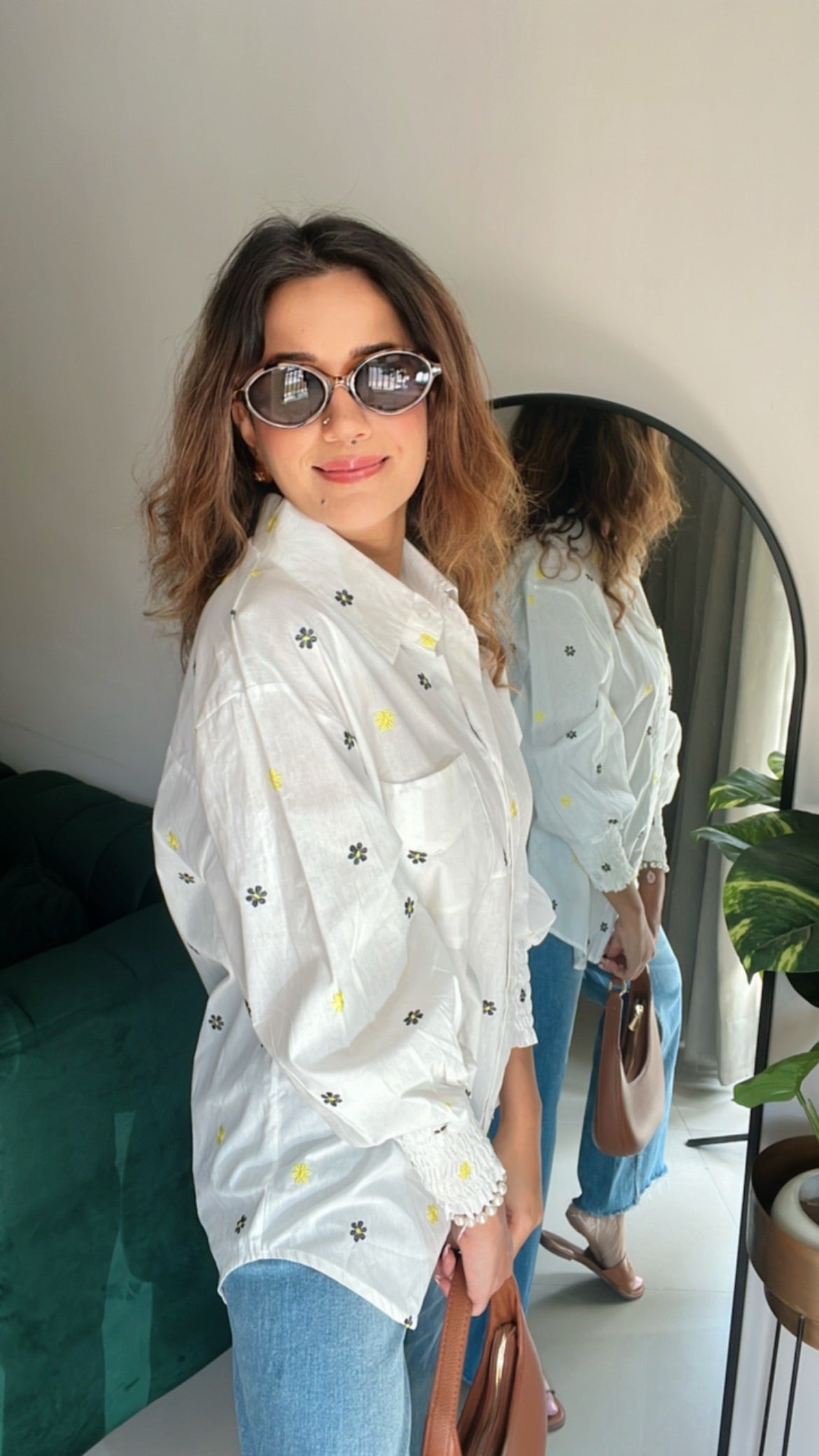 Daisy Poplin White Shirt