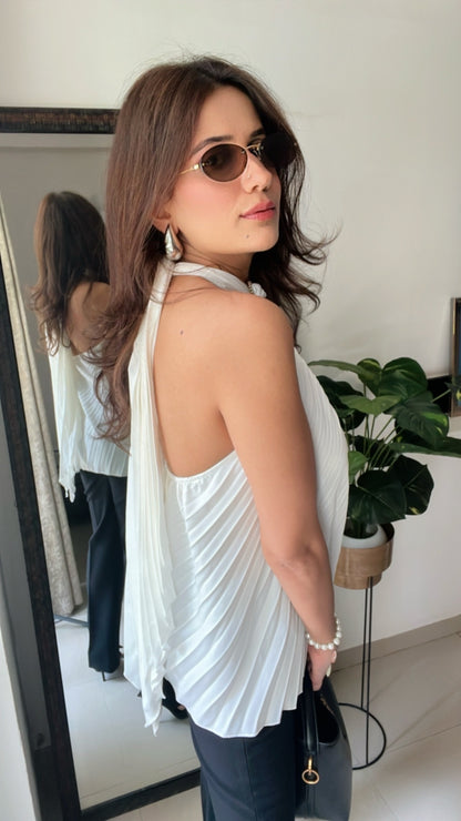 Pleated Halter Top