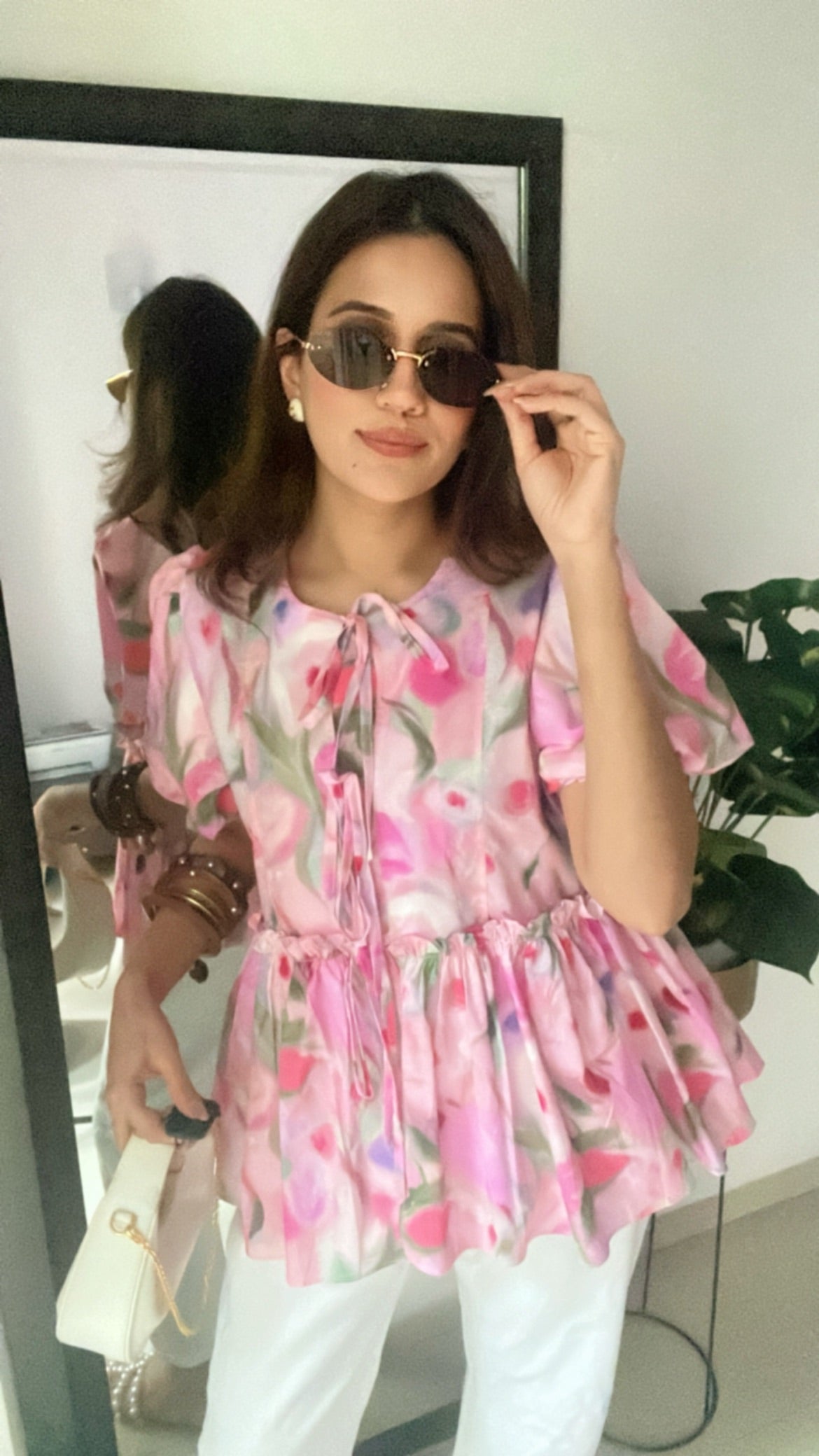 Colorblast Tieknot Poplin Top