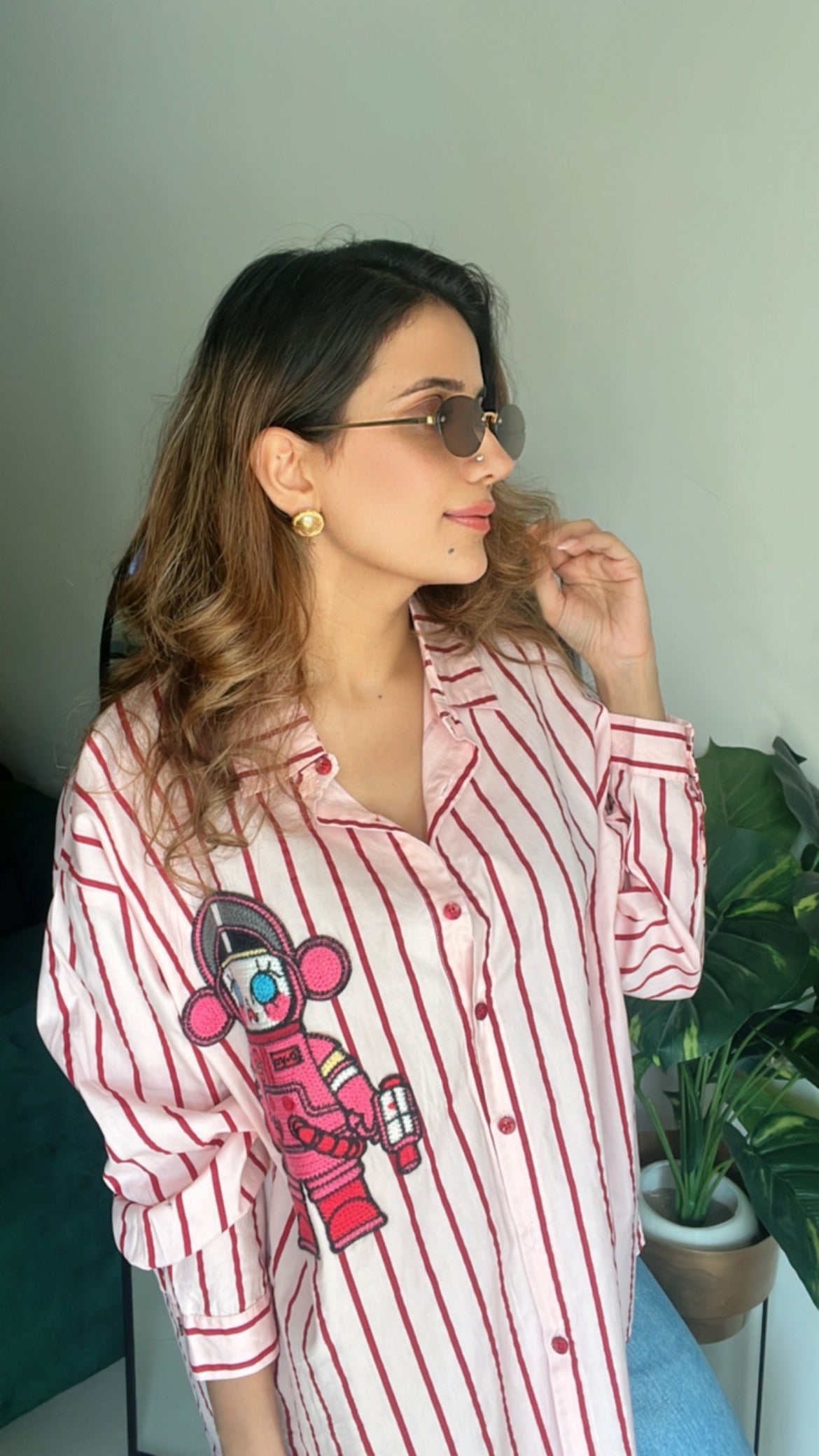Graphic Poplin Stripe Shirt