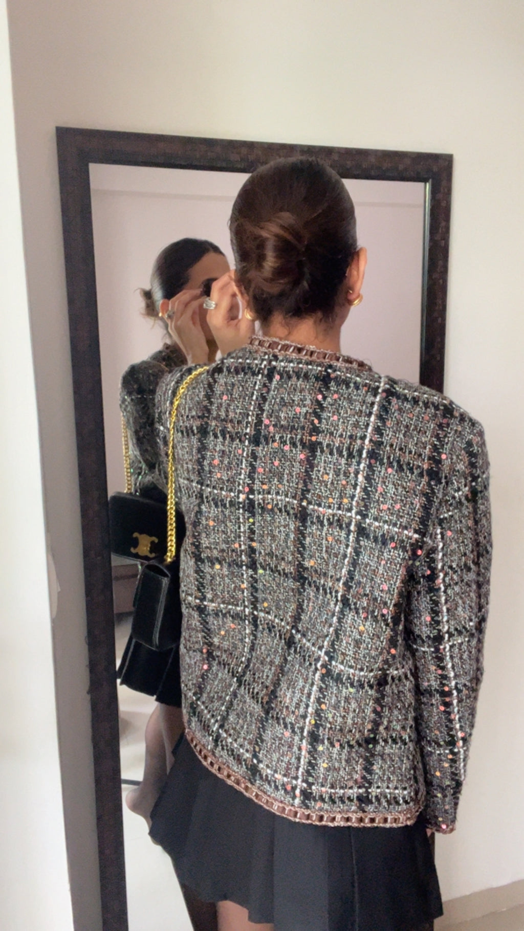 Textured Sequin Tweed Fall Jacket