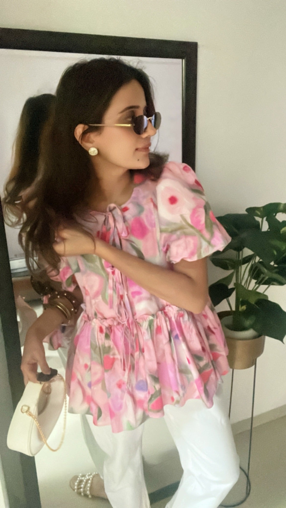 Colorblast Tieknot Poplin Top