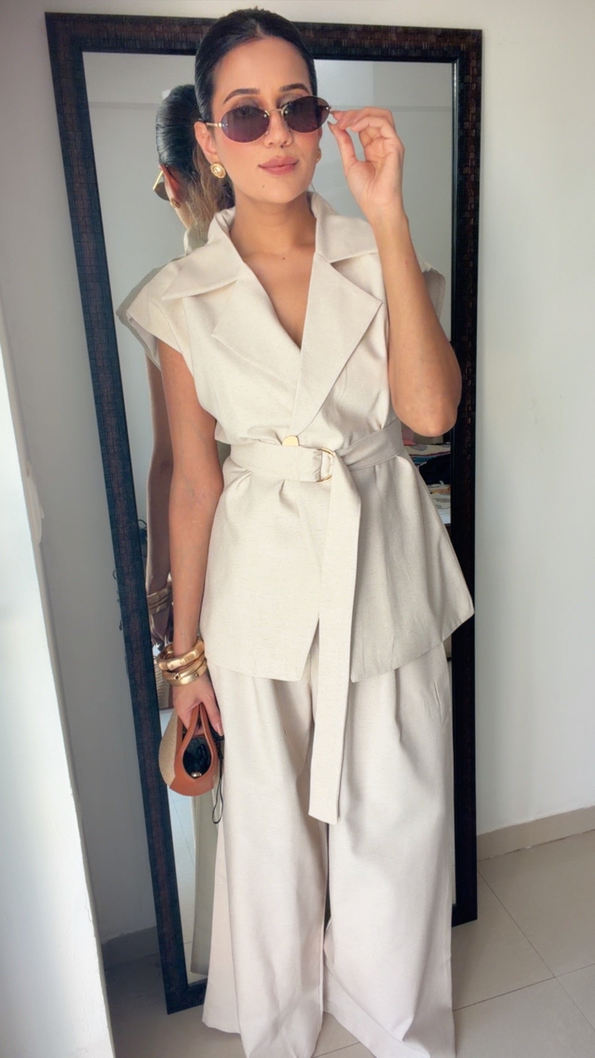 Elevated Luxe Belted Ensemble Co-ord Set