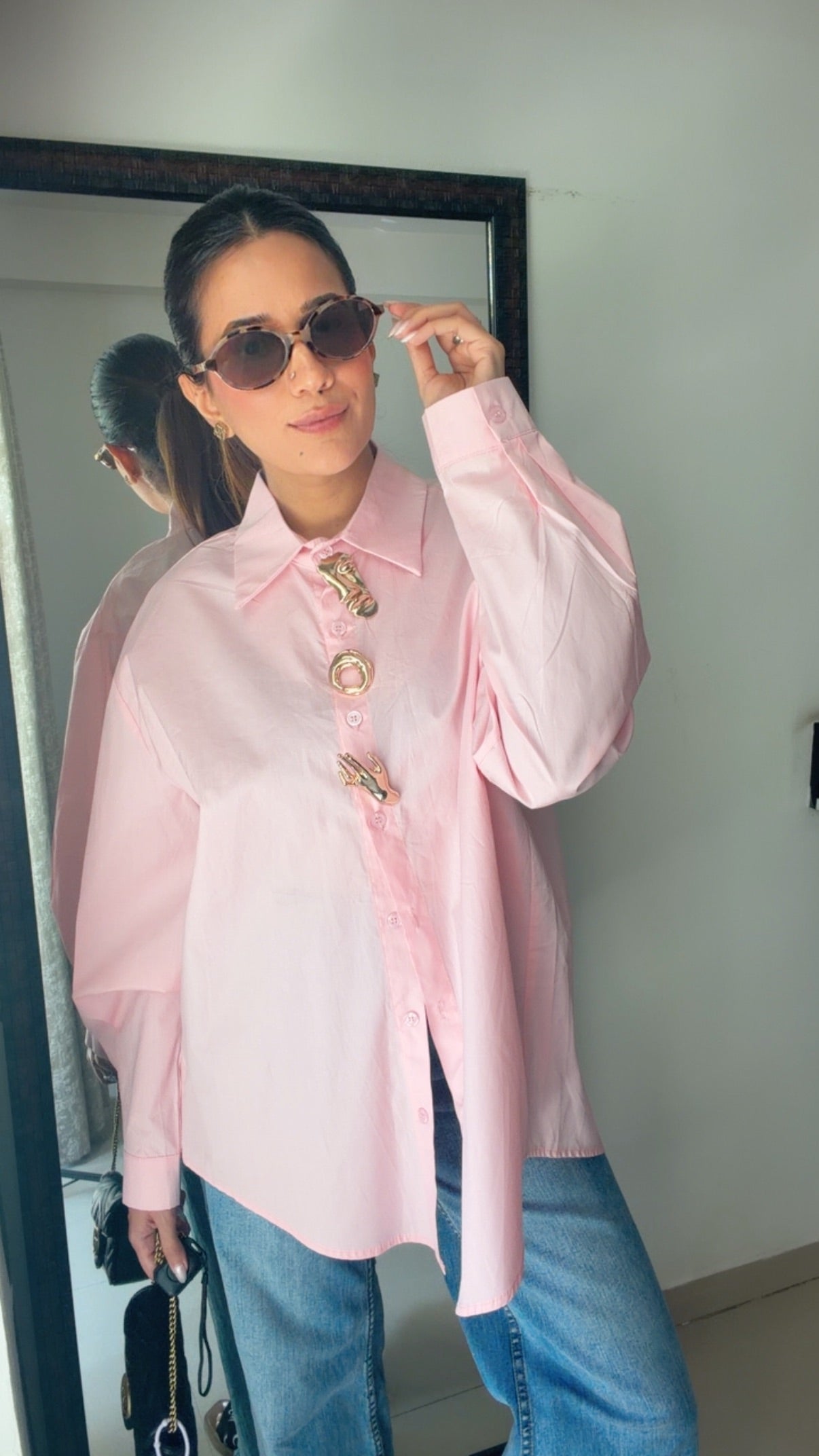 Statement Button-Down Poplin Shirt