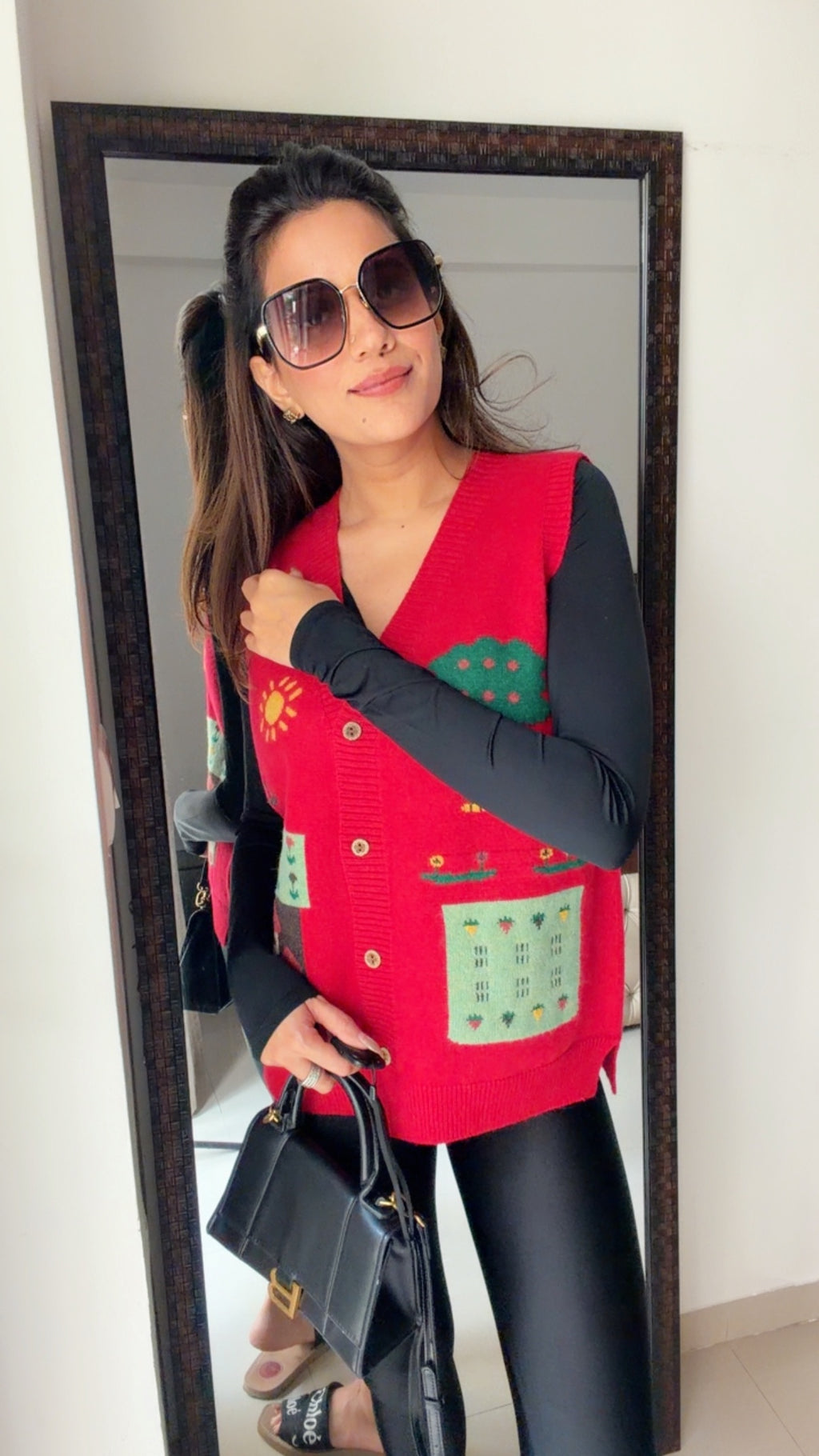 Festive Knit Fall Vest