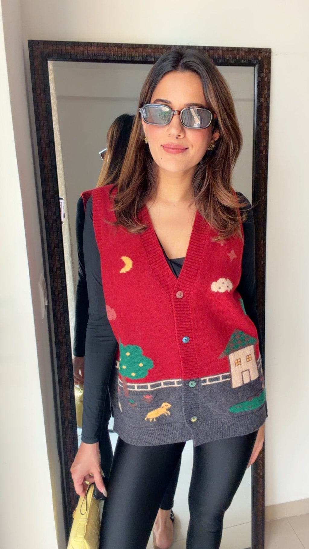 Festive Knit Fall Vest