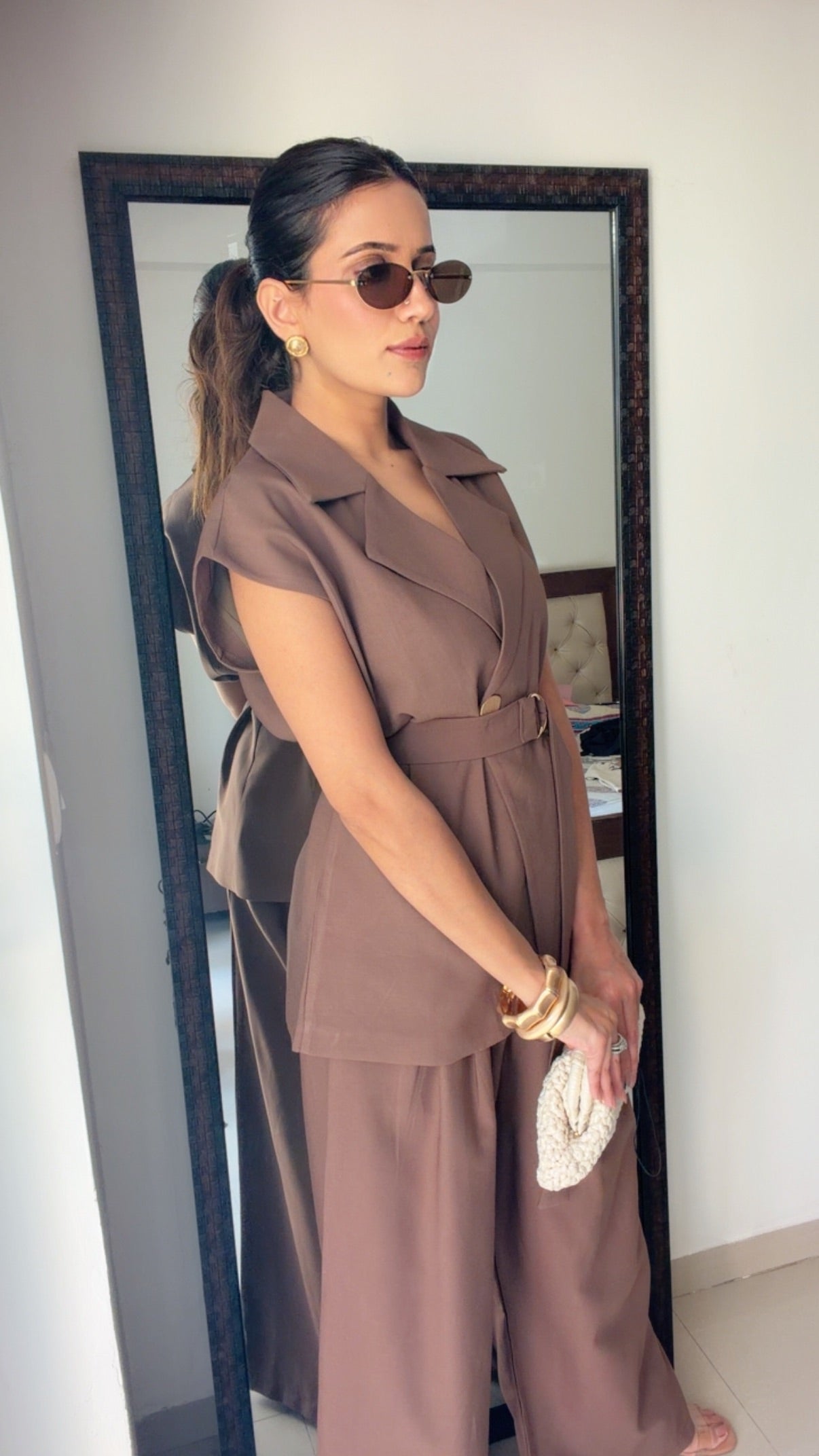 Elevated Luxe Belted Ensemble Co-ord Set