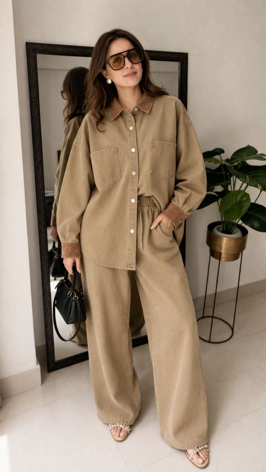 Brushed Denim Co-ord Set