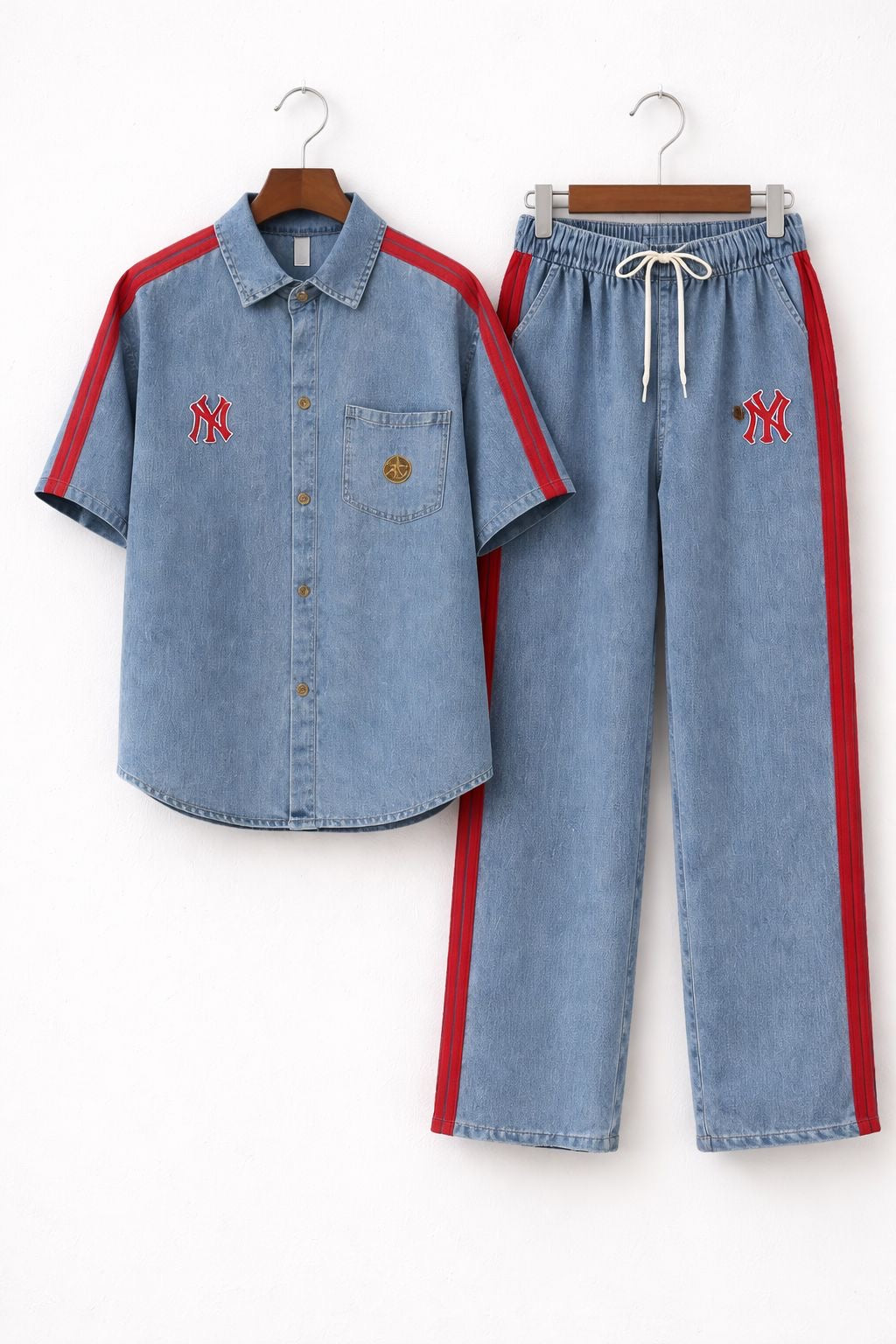 Denim Solid Co-ord Set