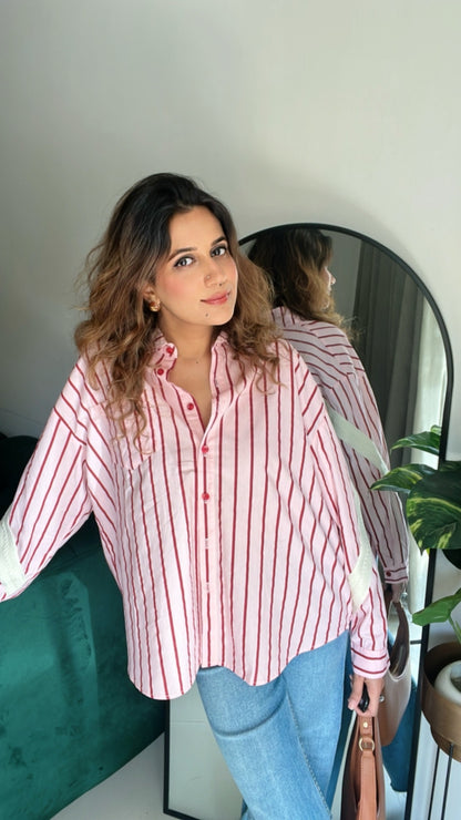 Poplin Lace detailed Shirt