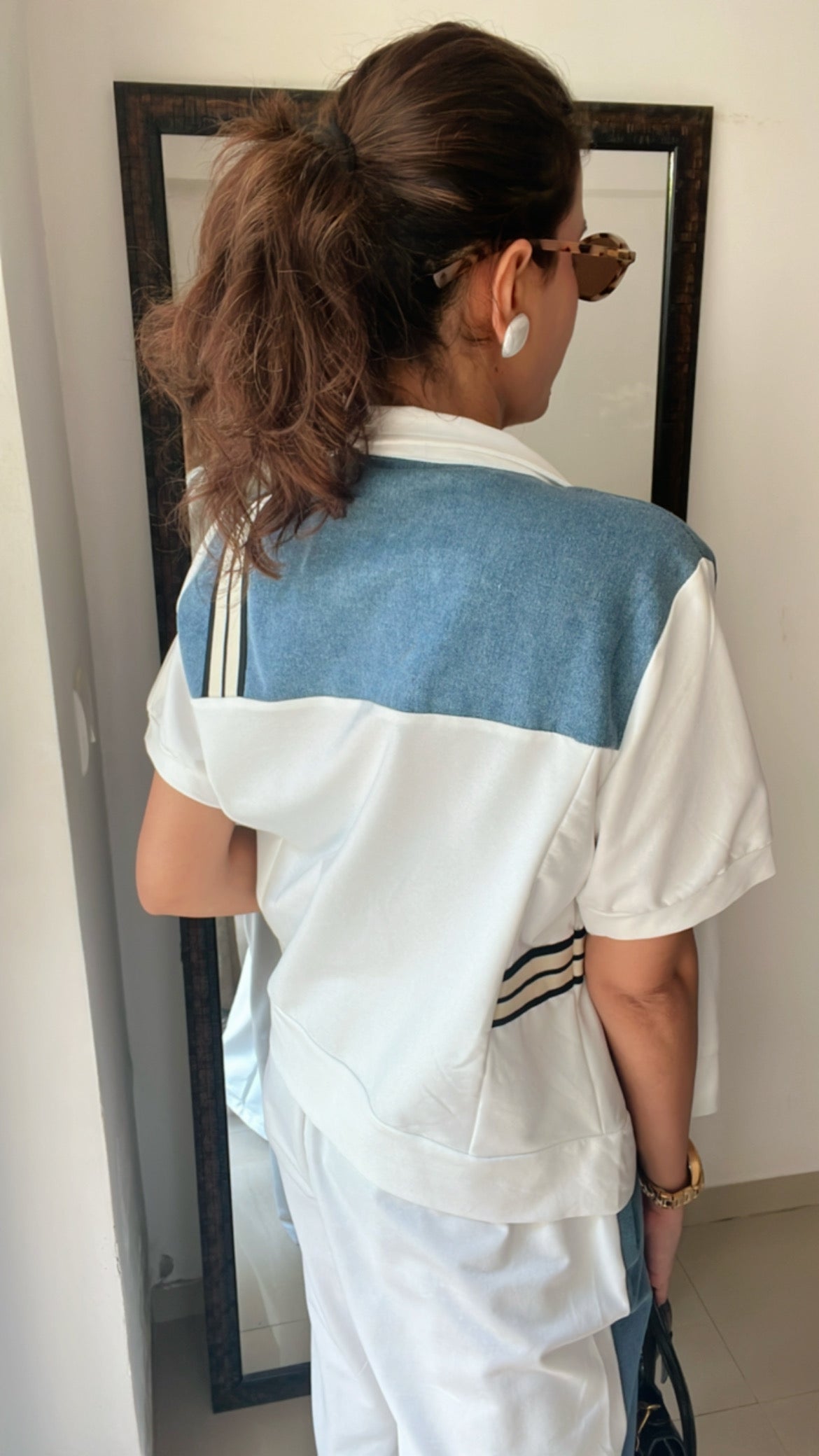 Denim contrast Chic Lounge Set