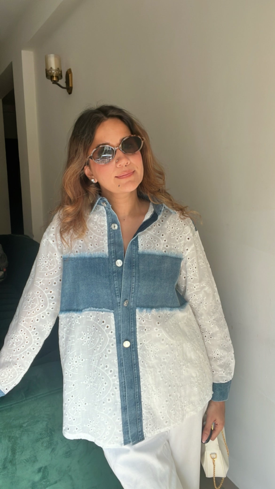 Denim Contrast Poplin Shirt