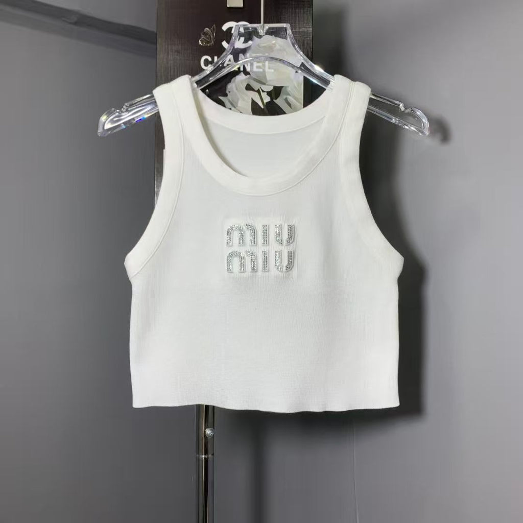 Shimmer Ribbed Crop Top