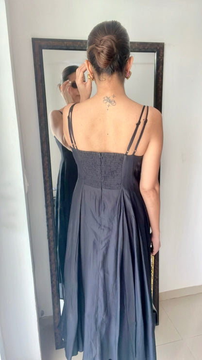 Classic Black Midi Dress