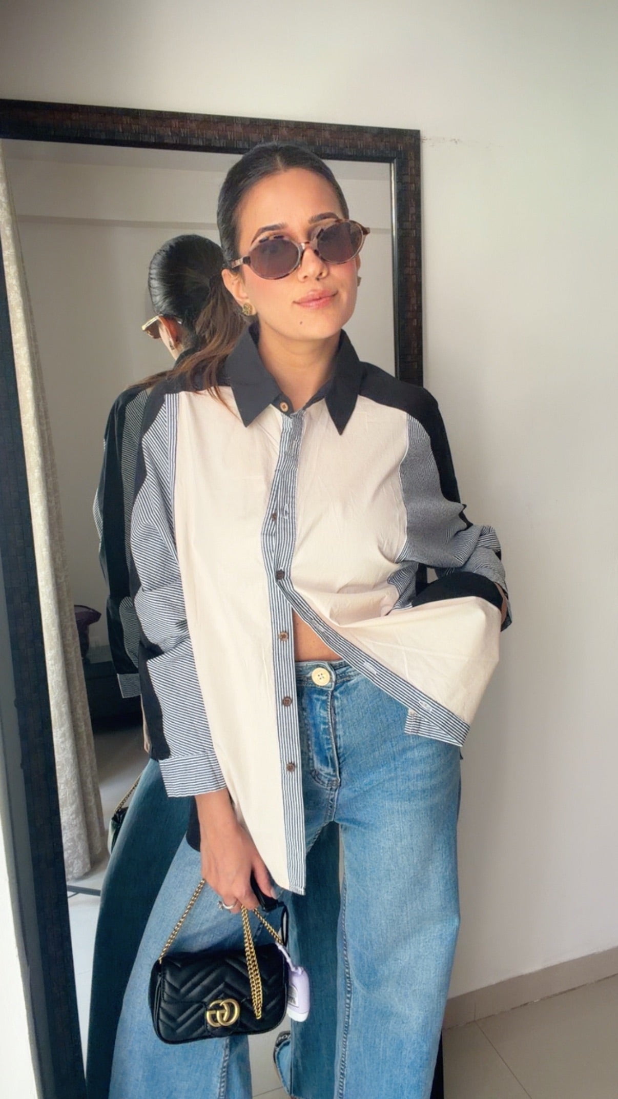 Dusted ColorBlock Poplin Shirt
