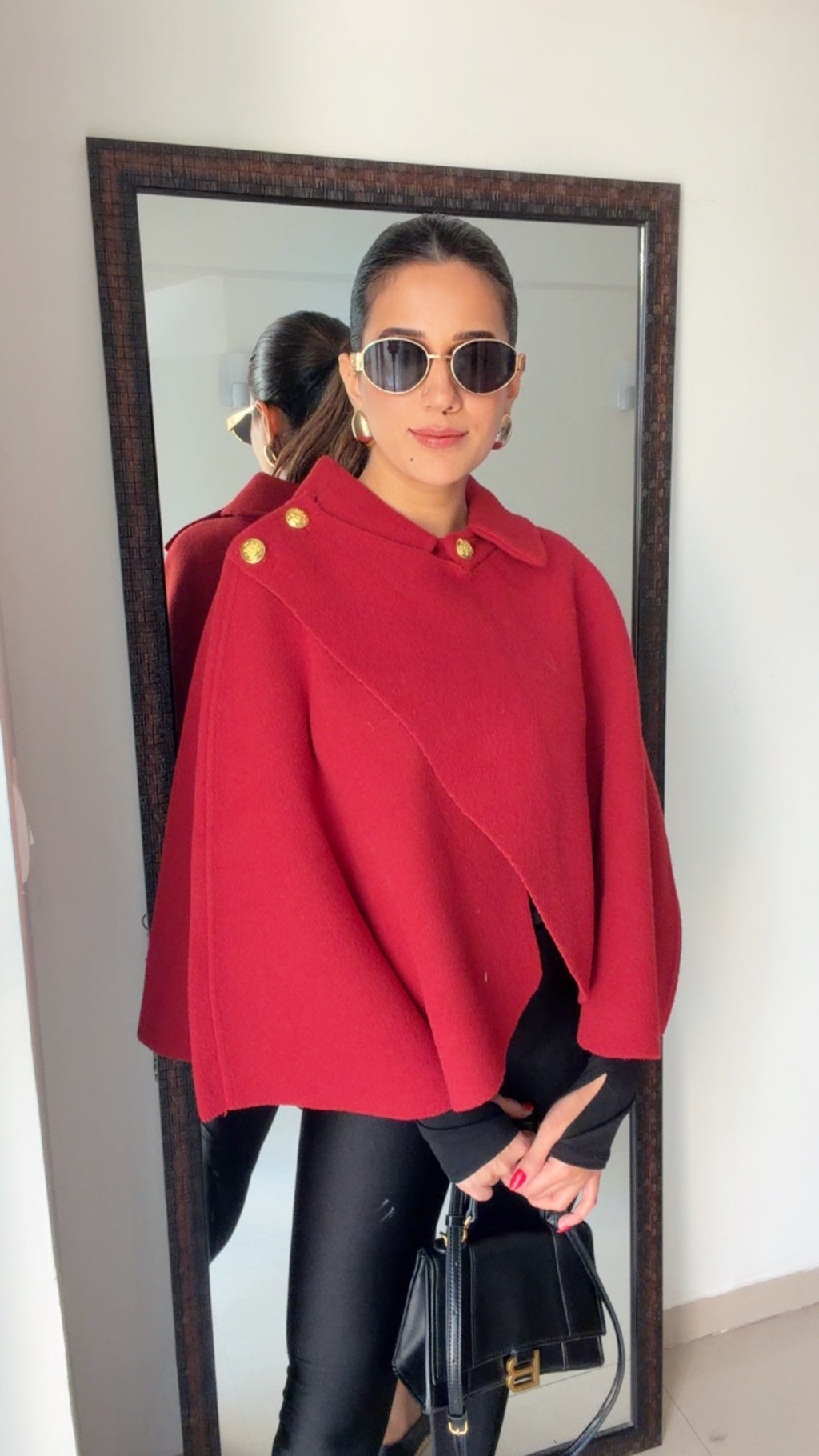 Luxe Woolen Fall Cape Jacket