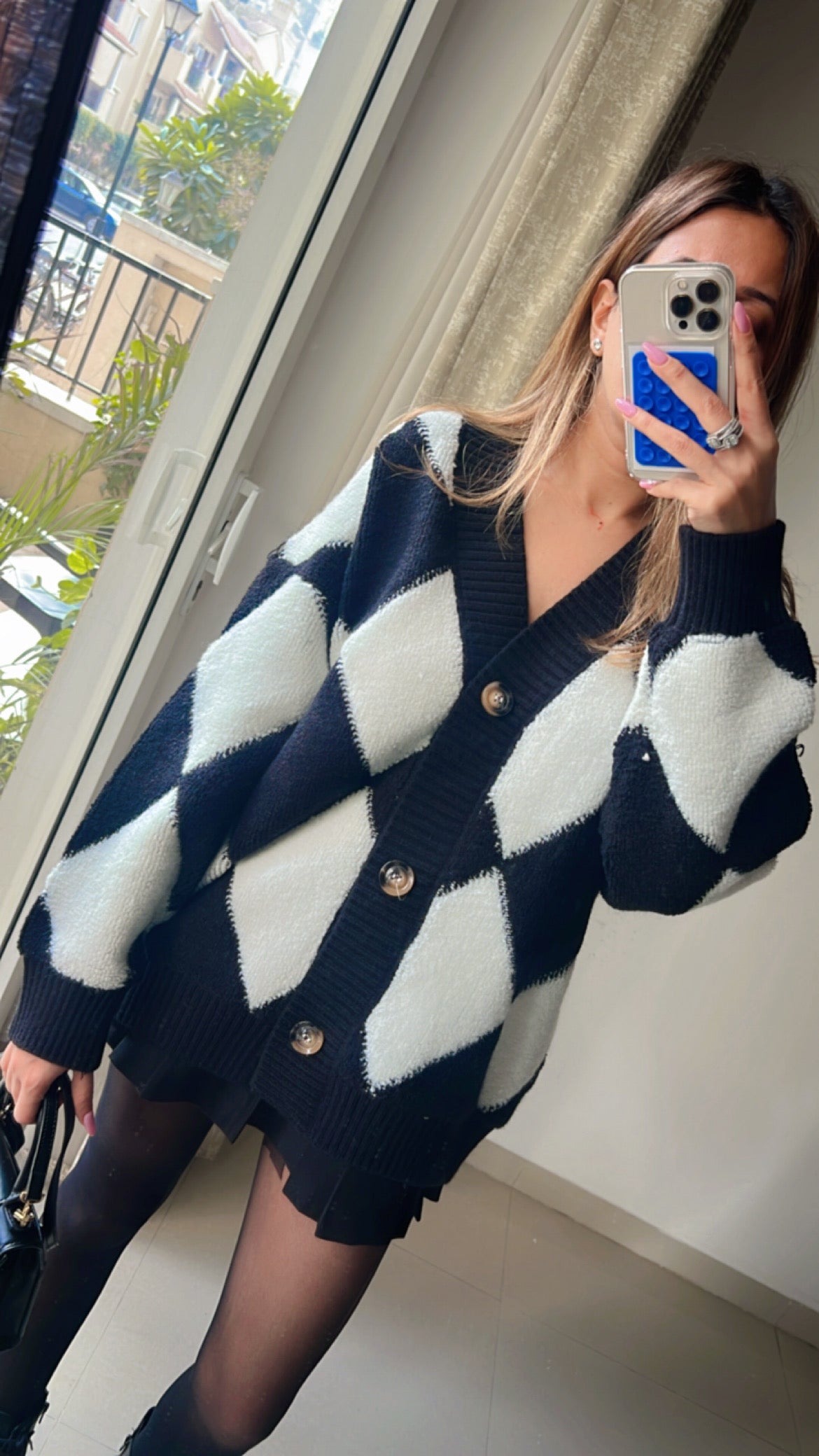 Waffle Knit Fall Cardigan