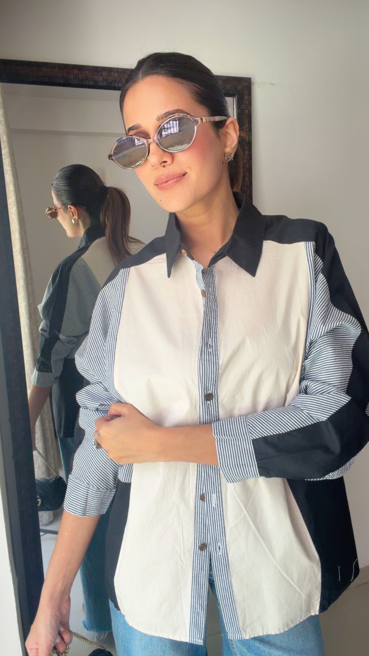 Dusted ColorBlock Poplin Shirt