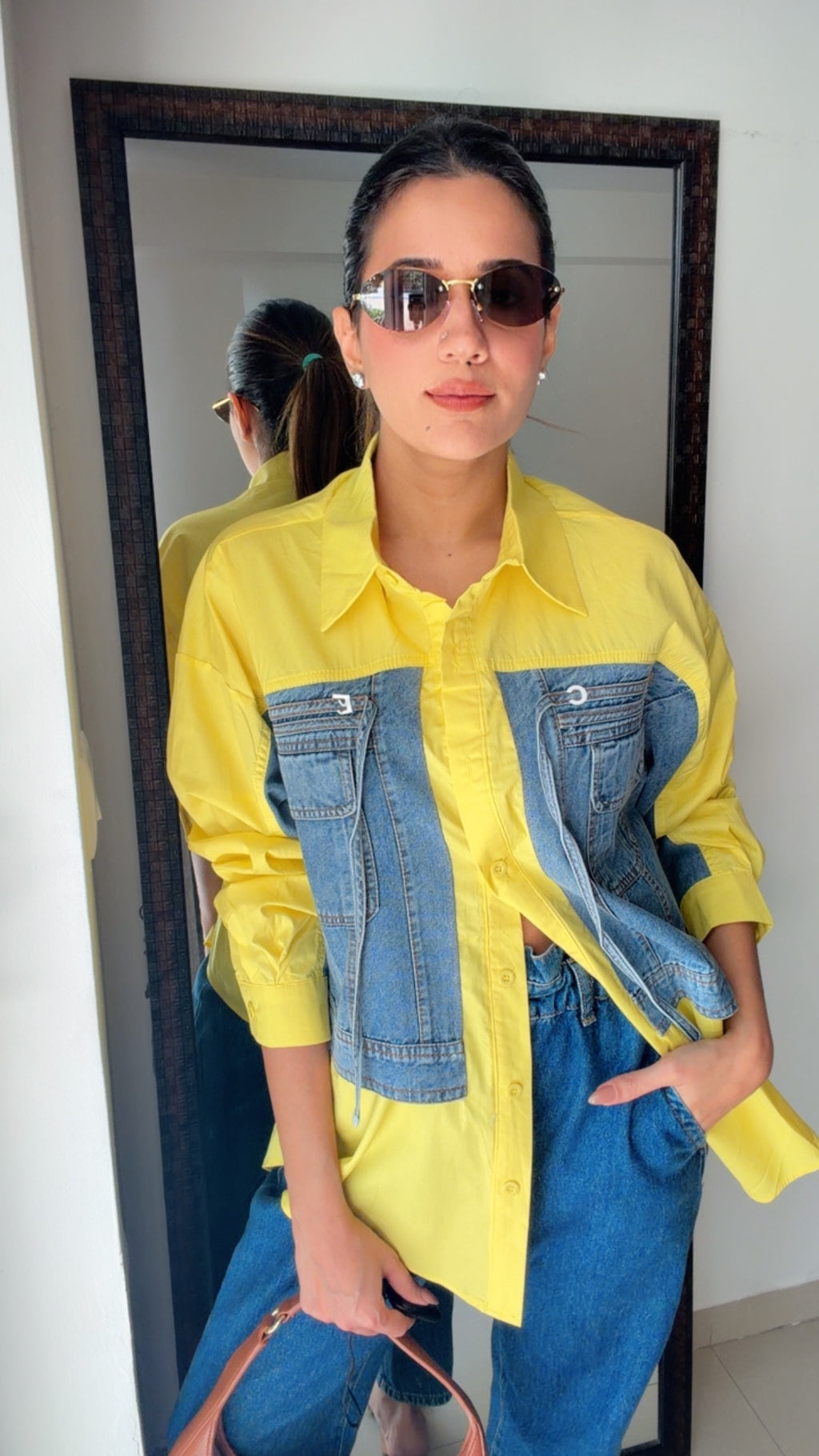 Pocket Denim Poplin Shirt