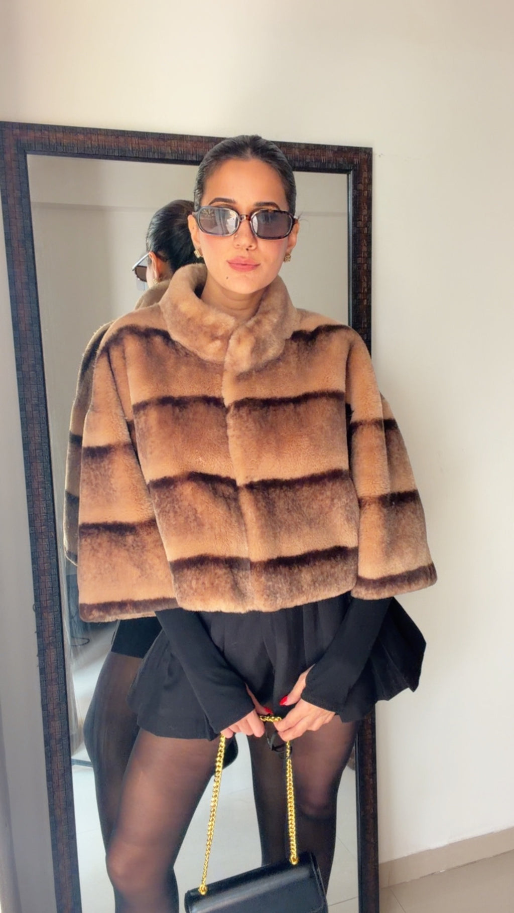 Ombre Luxe Faux Fur Fall Jacket