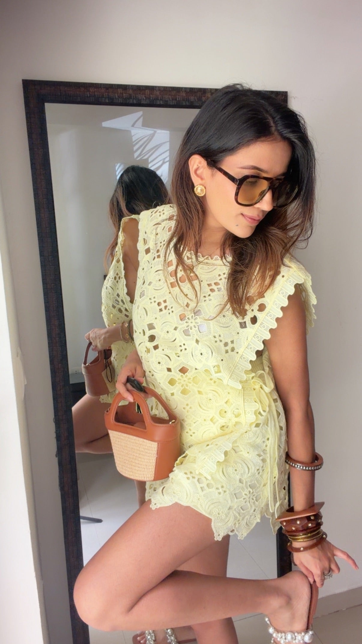 Sky Escape Cutwork Co-ord Set