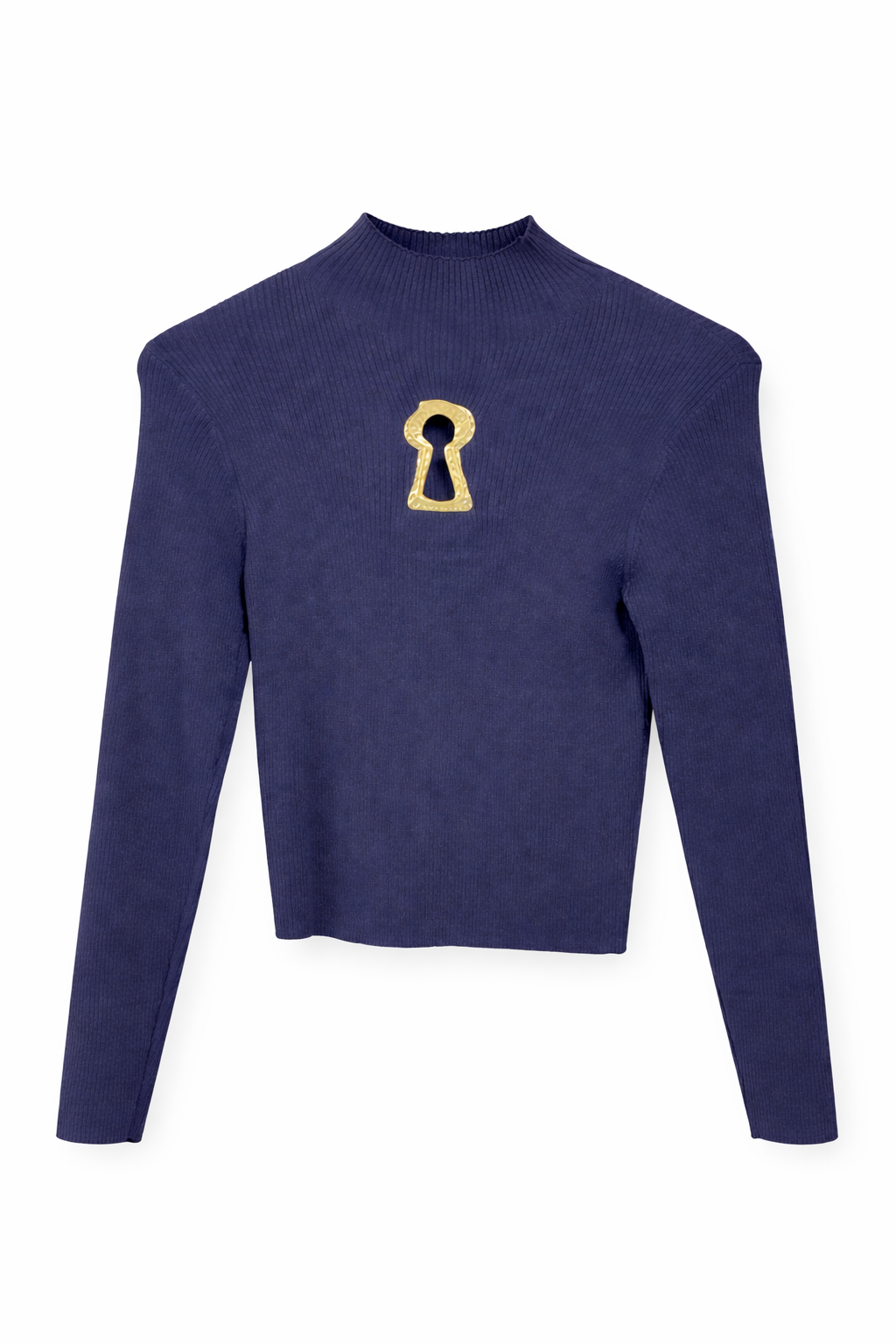 Ribbed Keyhole Top (Full Sleeves)