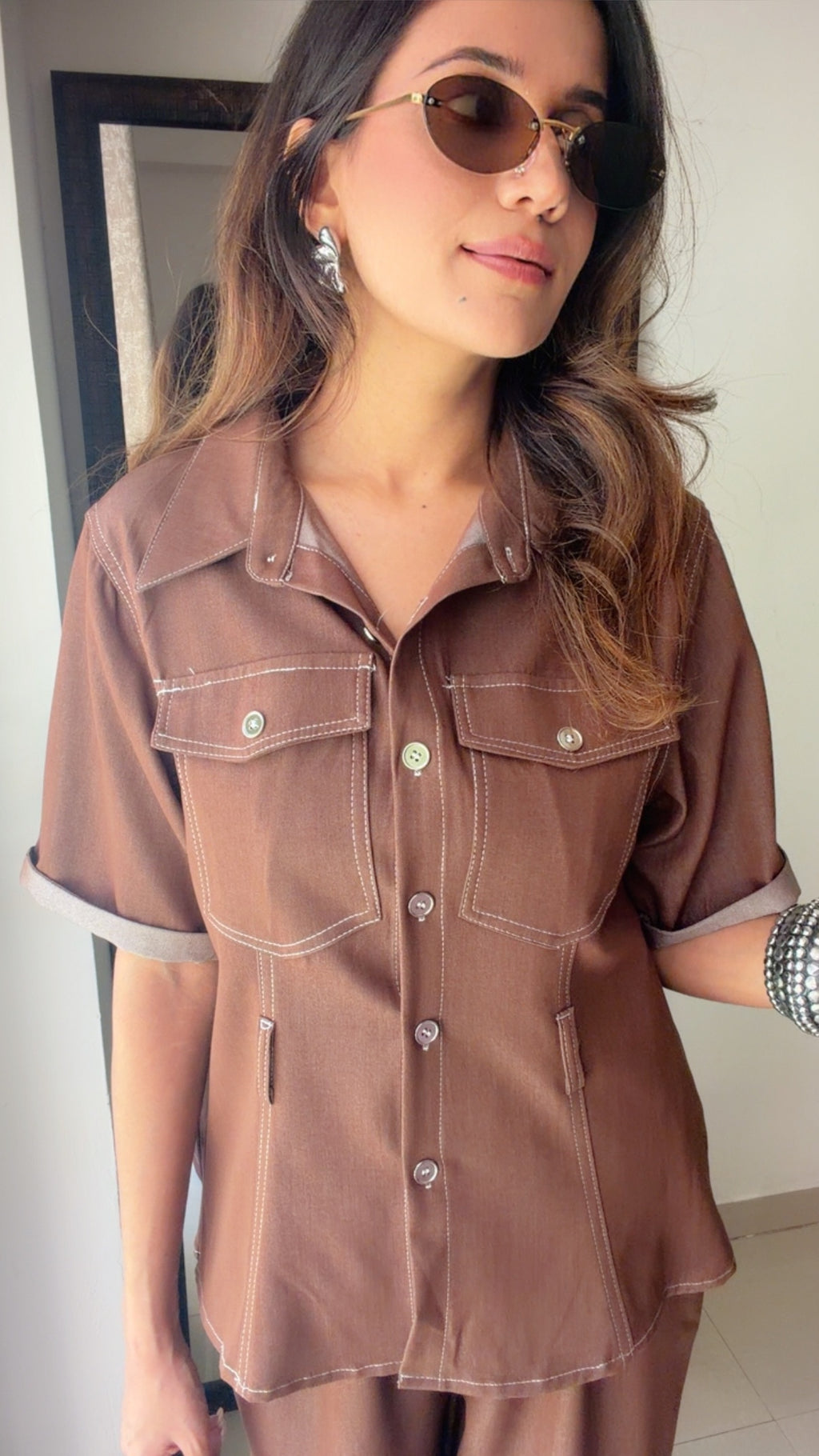 Mocha Airy Co-ord Set