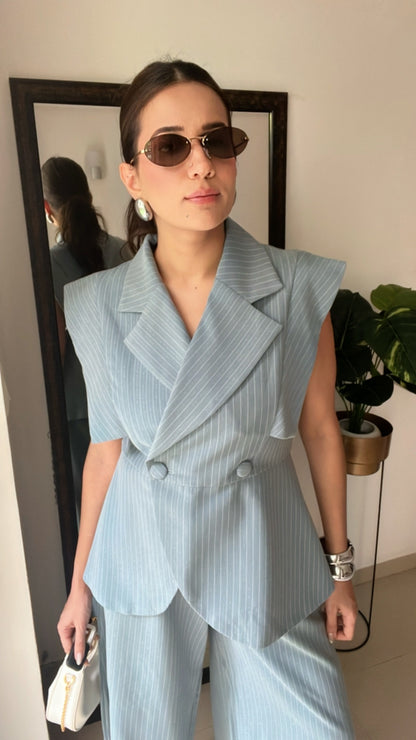 Double Breasted Pinstripe Co-ord