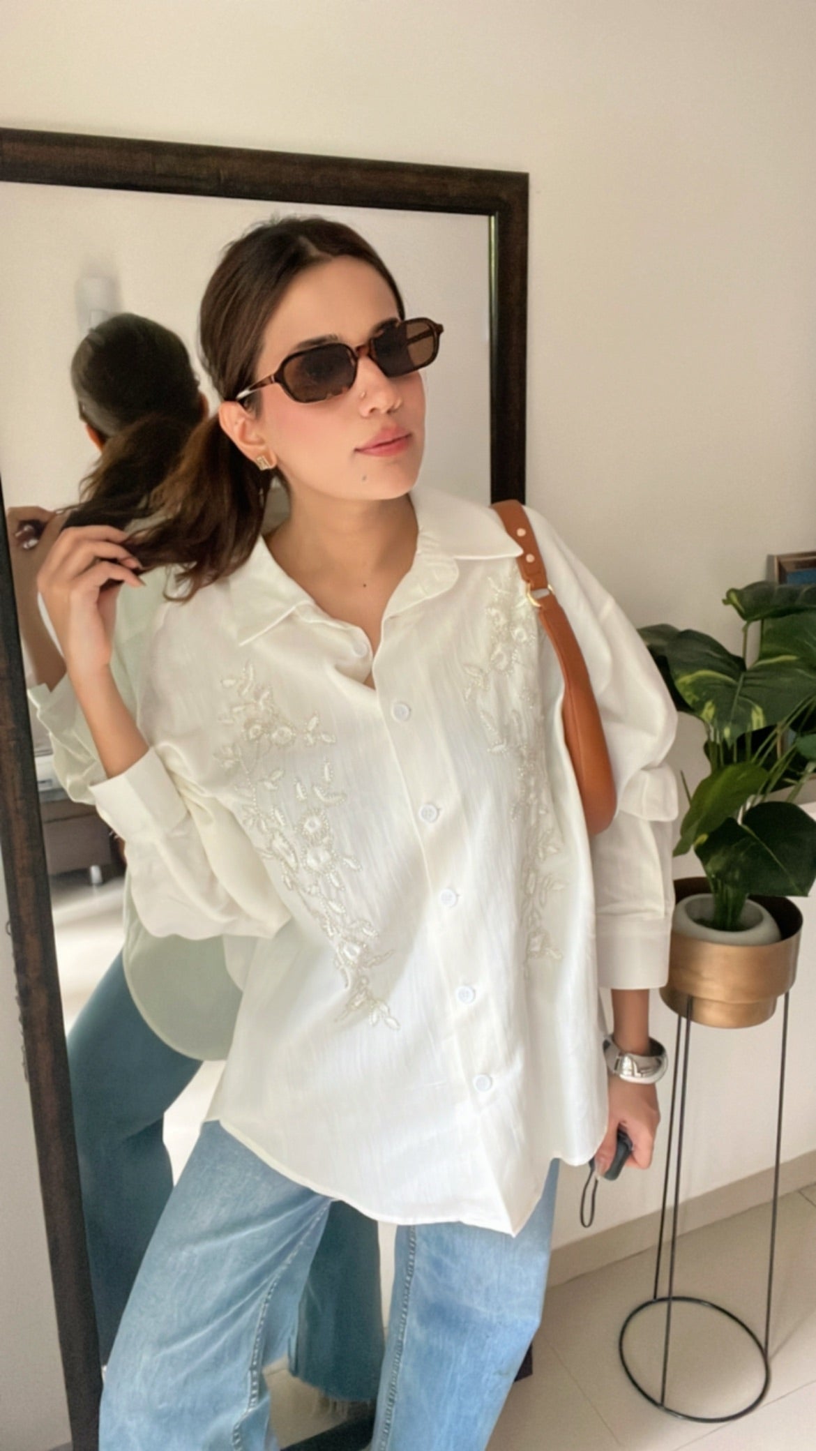 Embroidered Linen classic Shirt