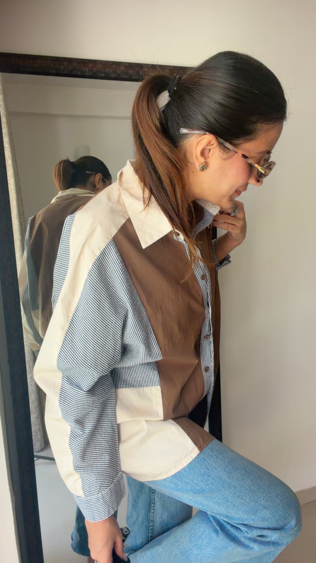 Dusted ColorBlock Poplin Shirt