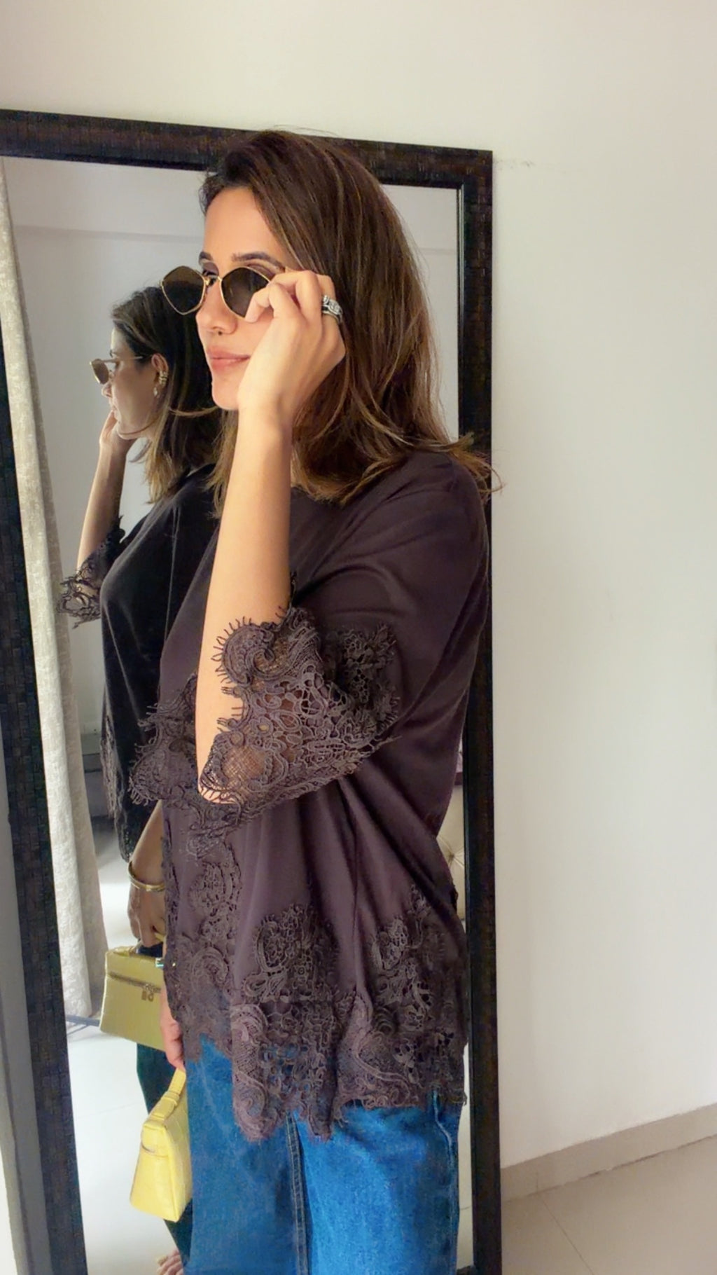 Lace Trim Relaxed Top