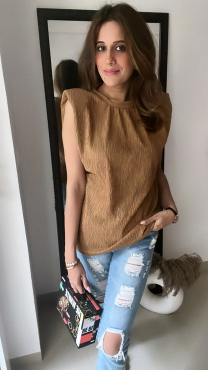 Shoulder Padded Top