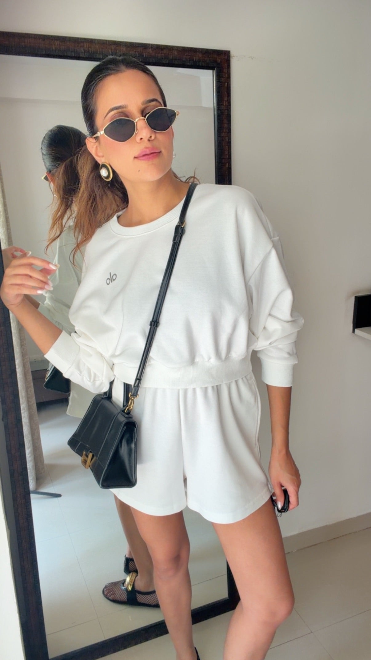 Washed Summer Sweatshirt & Shorts Set